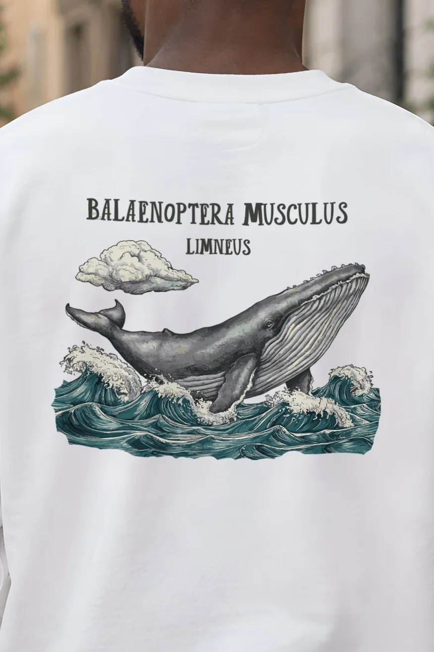 "Breaching Blue Whale" Heavy Blend Unisex Crewneck Sweatshirt