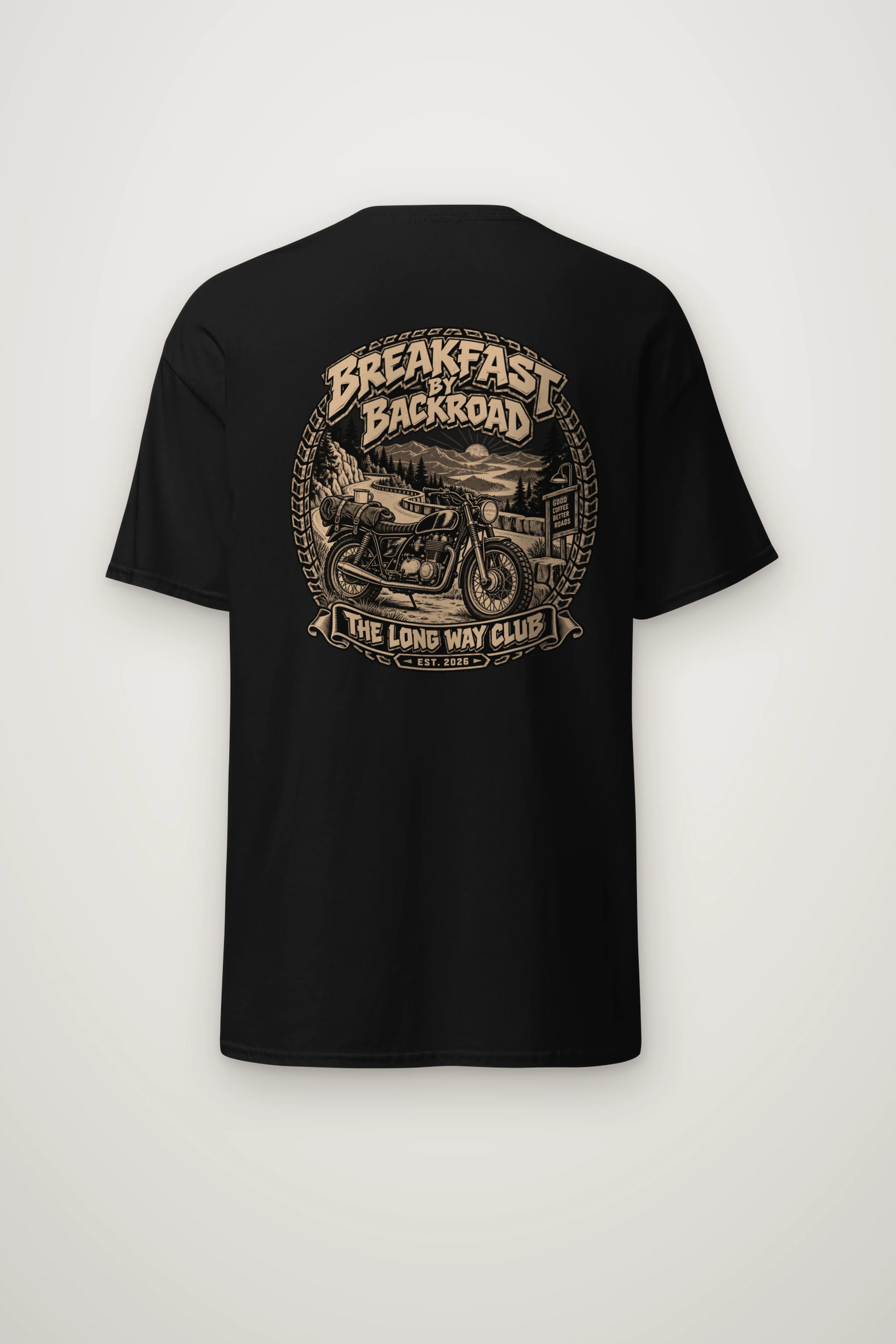 "Breakfast By Backroad" Heavyweight Unisex Crewneck T-shirt