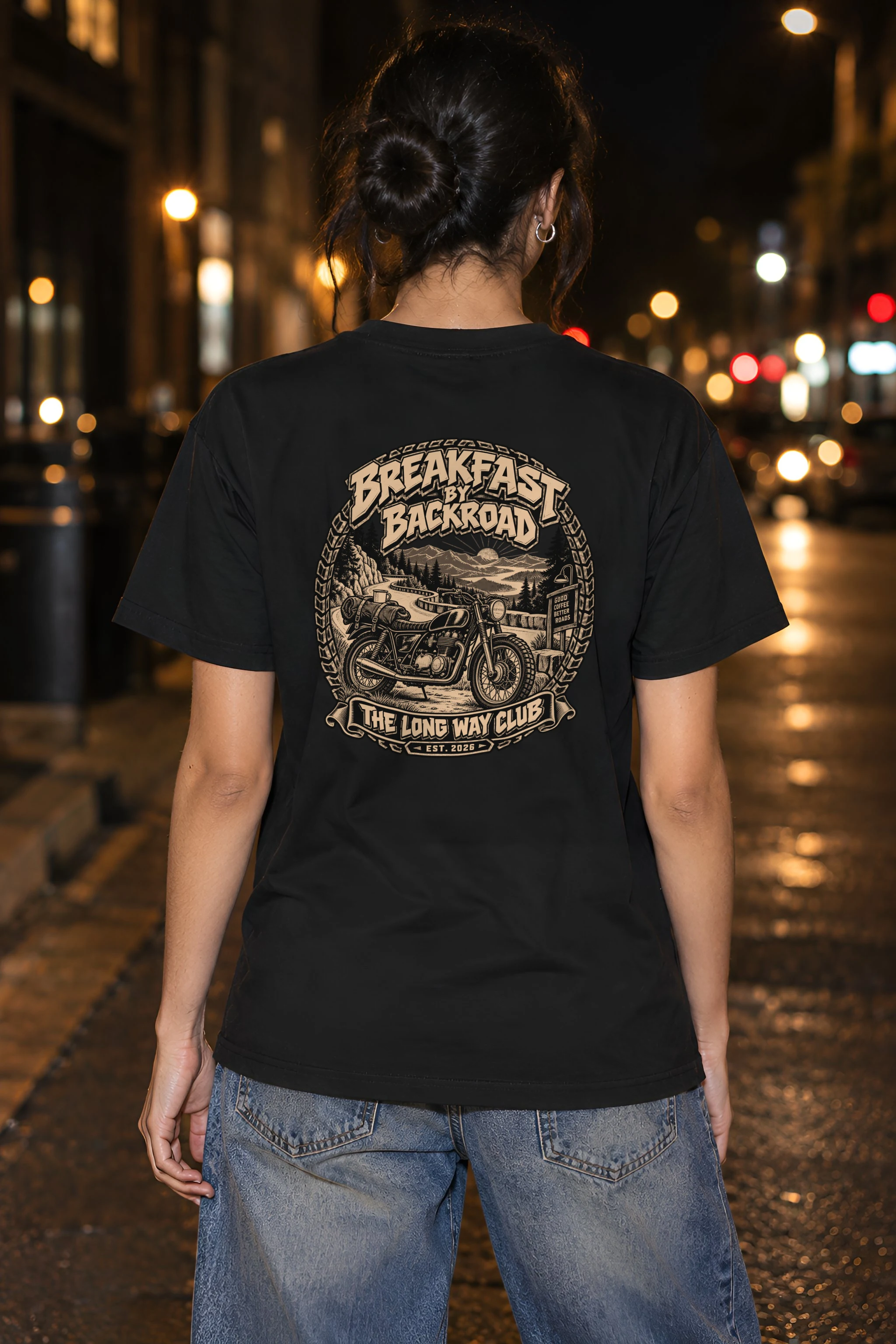 "Breakfast By Backroad" Heavyweight Unisex Crewneck T-shirt
