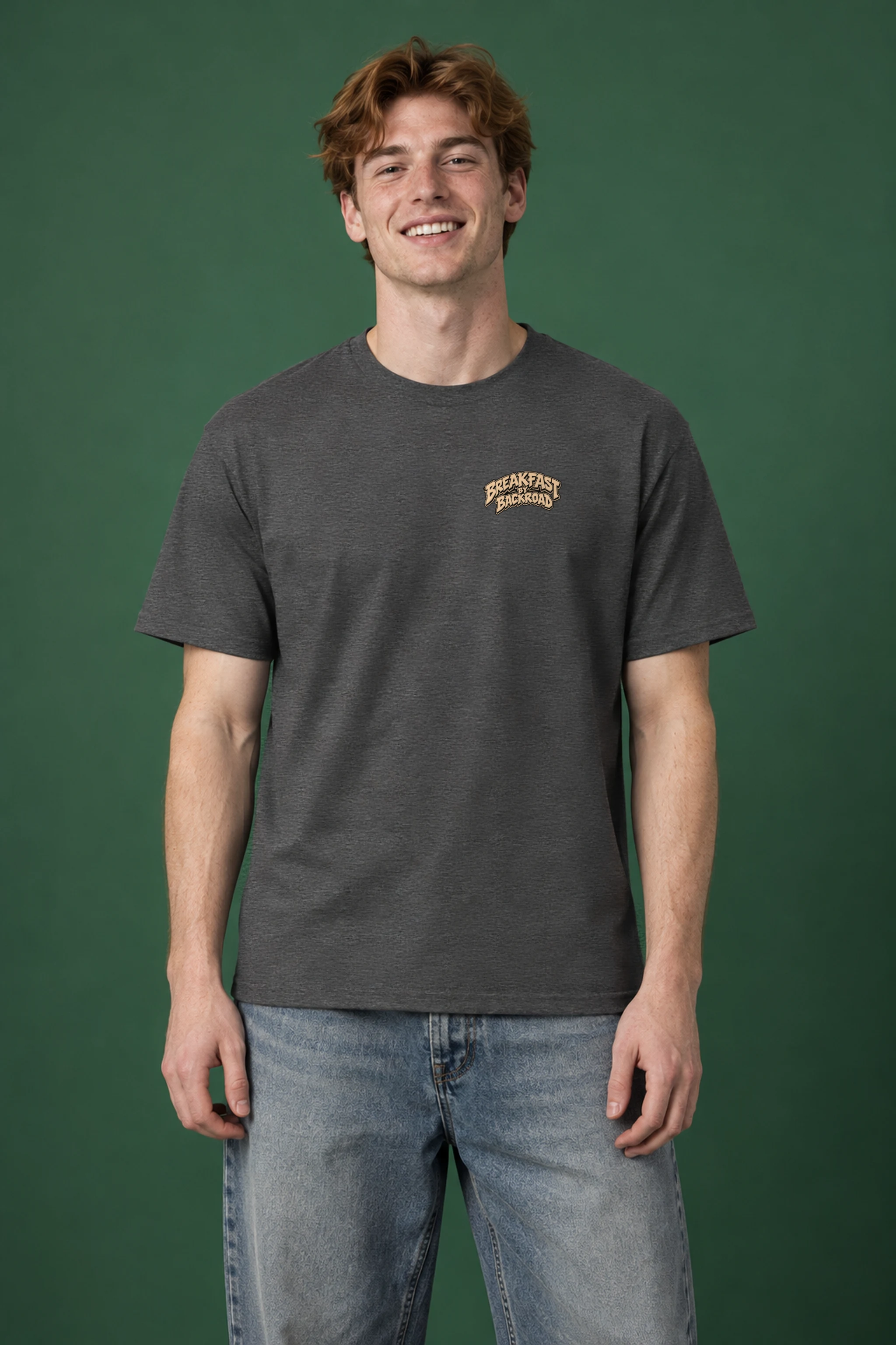 "Breakfast By Backroad" Heavyweight Unisex Crewneck T-shirt