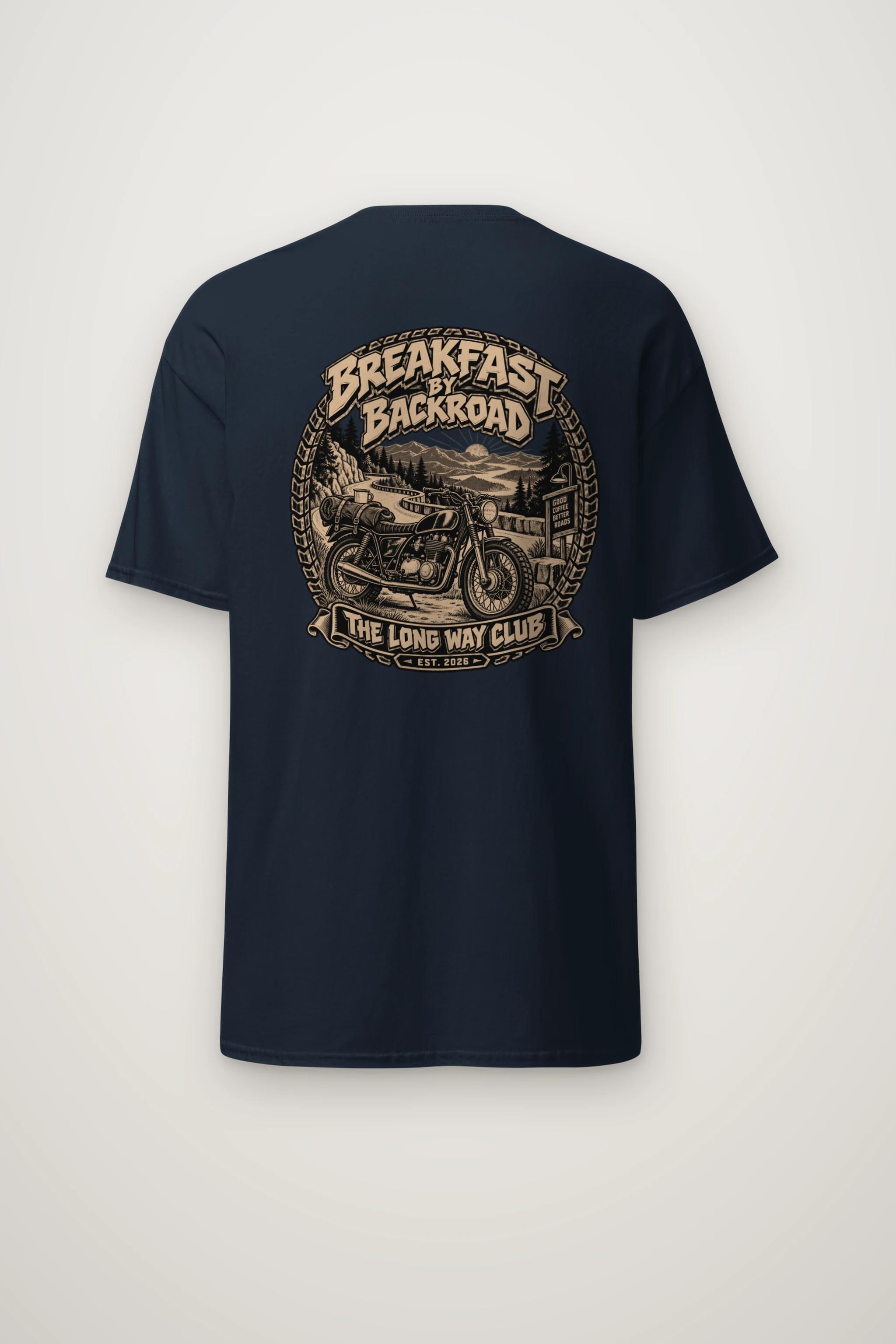 "Breakfast By Backroad" Heavyweight Unisex Crewneck T-shirt