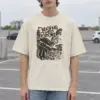 "Breakfast Has Been Postponed" Men's Oversized Heavyweight Crewneck T-Shirt