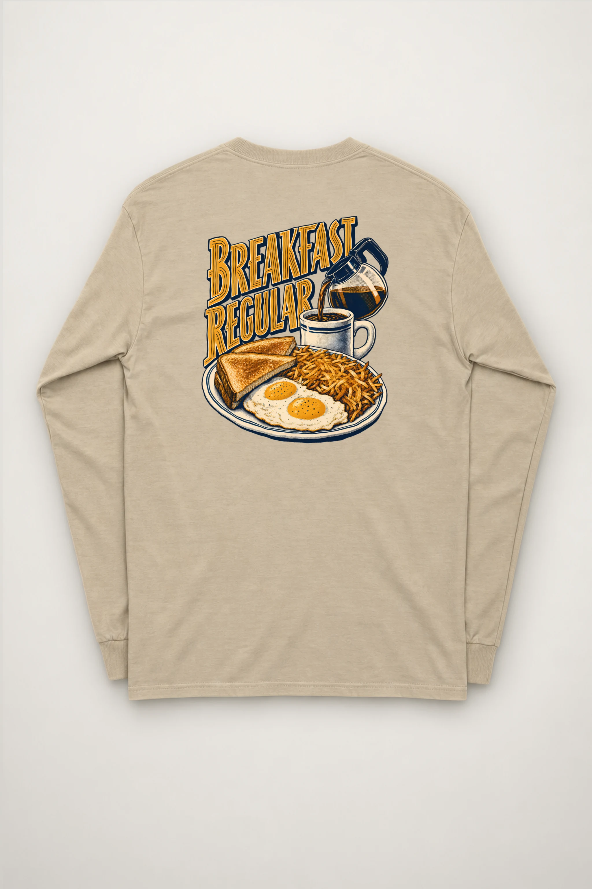 "Breakfast Regular Diner Plate" Unisex Longsleeve T-shirt
