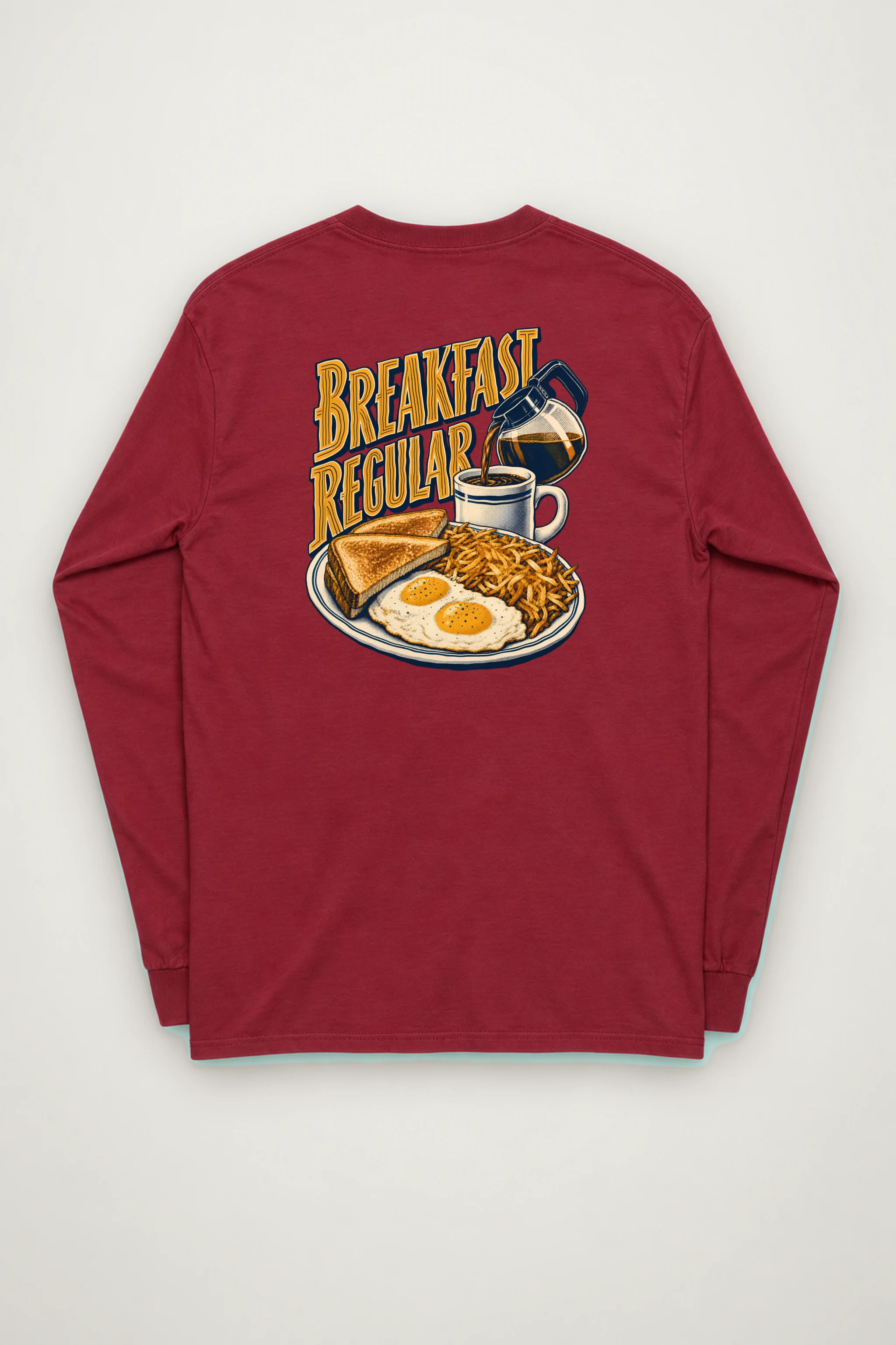 "Breakfast Regular Diner Plate" Unisex Longsleeve T-shirt