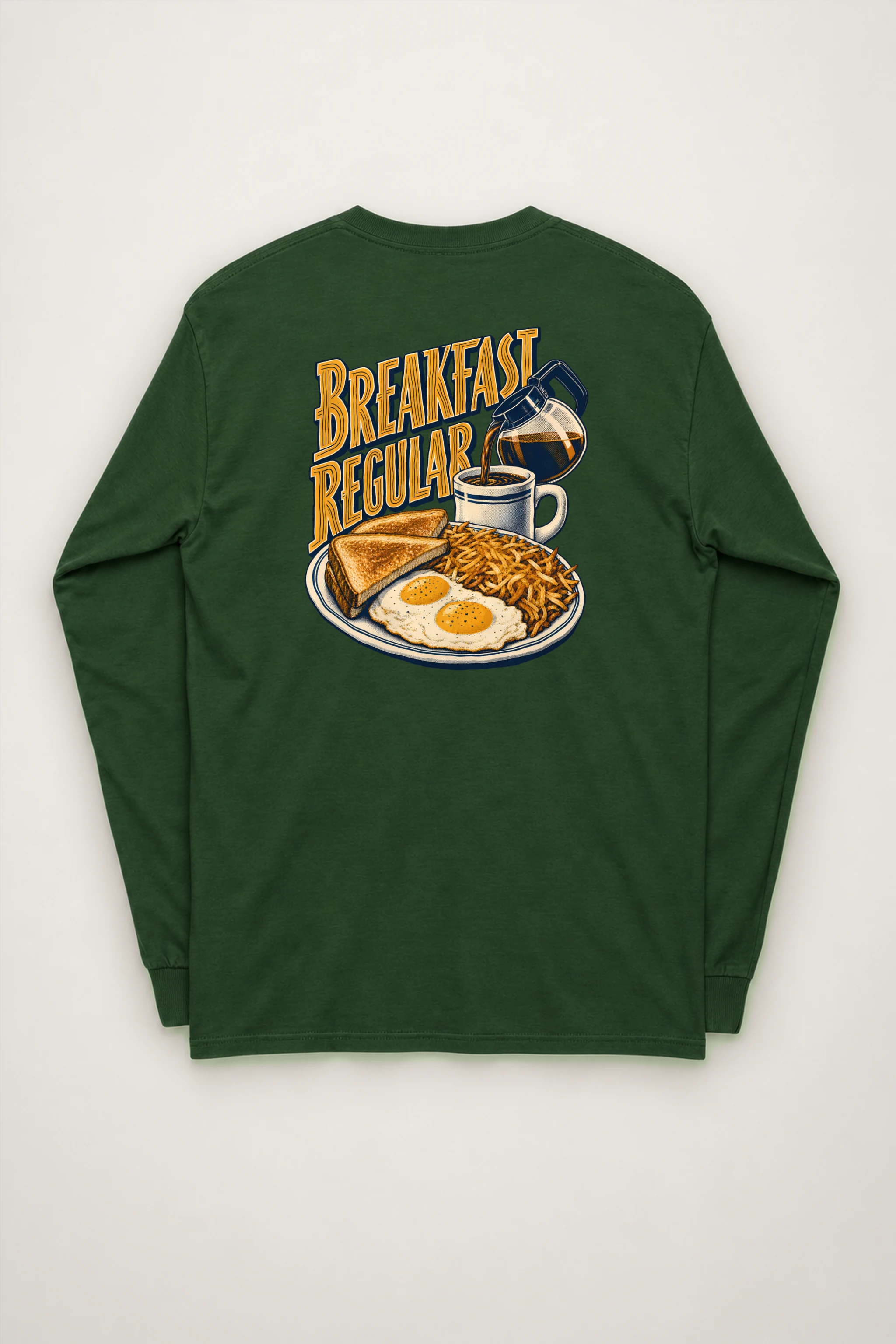 "Breakfast Regular Diner Plate" Unisex Longsleeve T-shirt