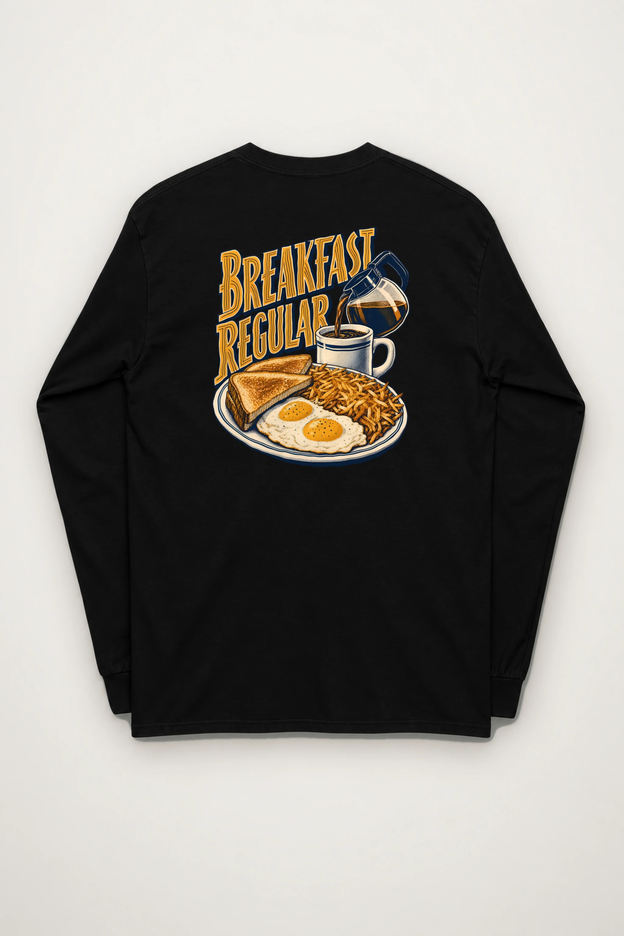 "Breakfast Regular Diner Plate" Unisex Longsleeve T-shirt