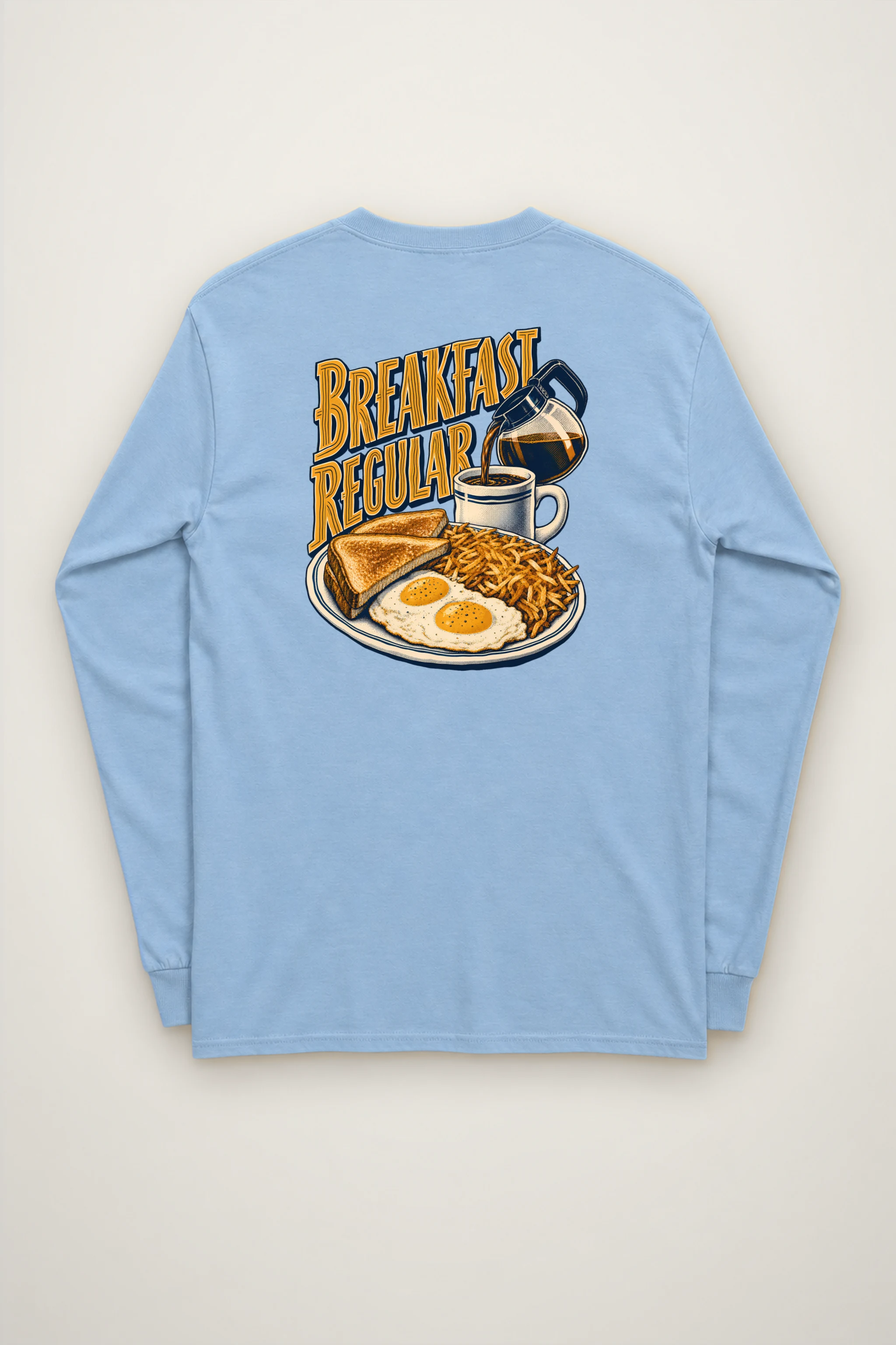 "Breakfast Regular Diner Plate" Unisex Longsleeve T-shirt