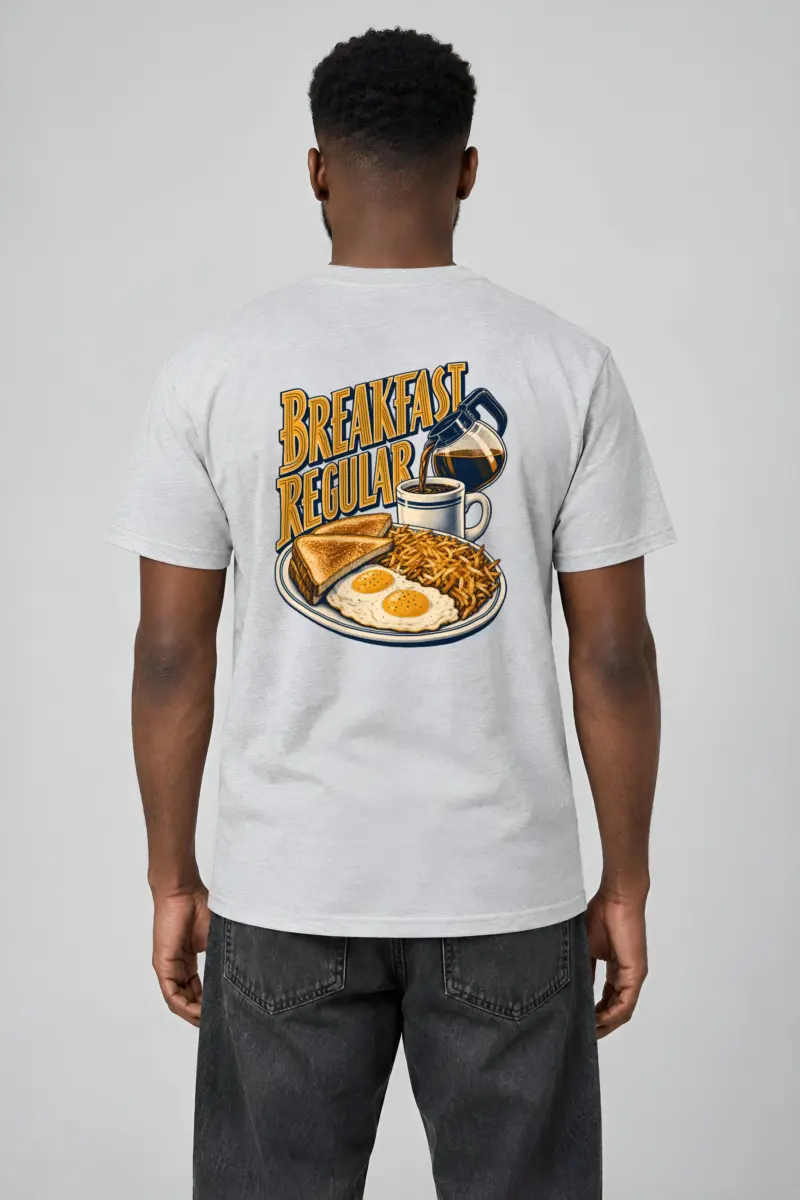 “Breakfast Regular” Heavyweight Unisex Crewneck T-shirt