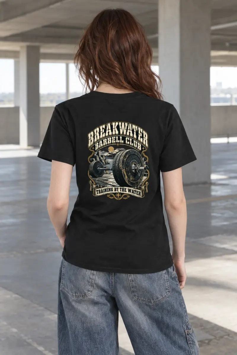 "Breakwater Barbell Club" Heavyweight Unisex Crewneck T-shirt