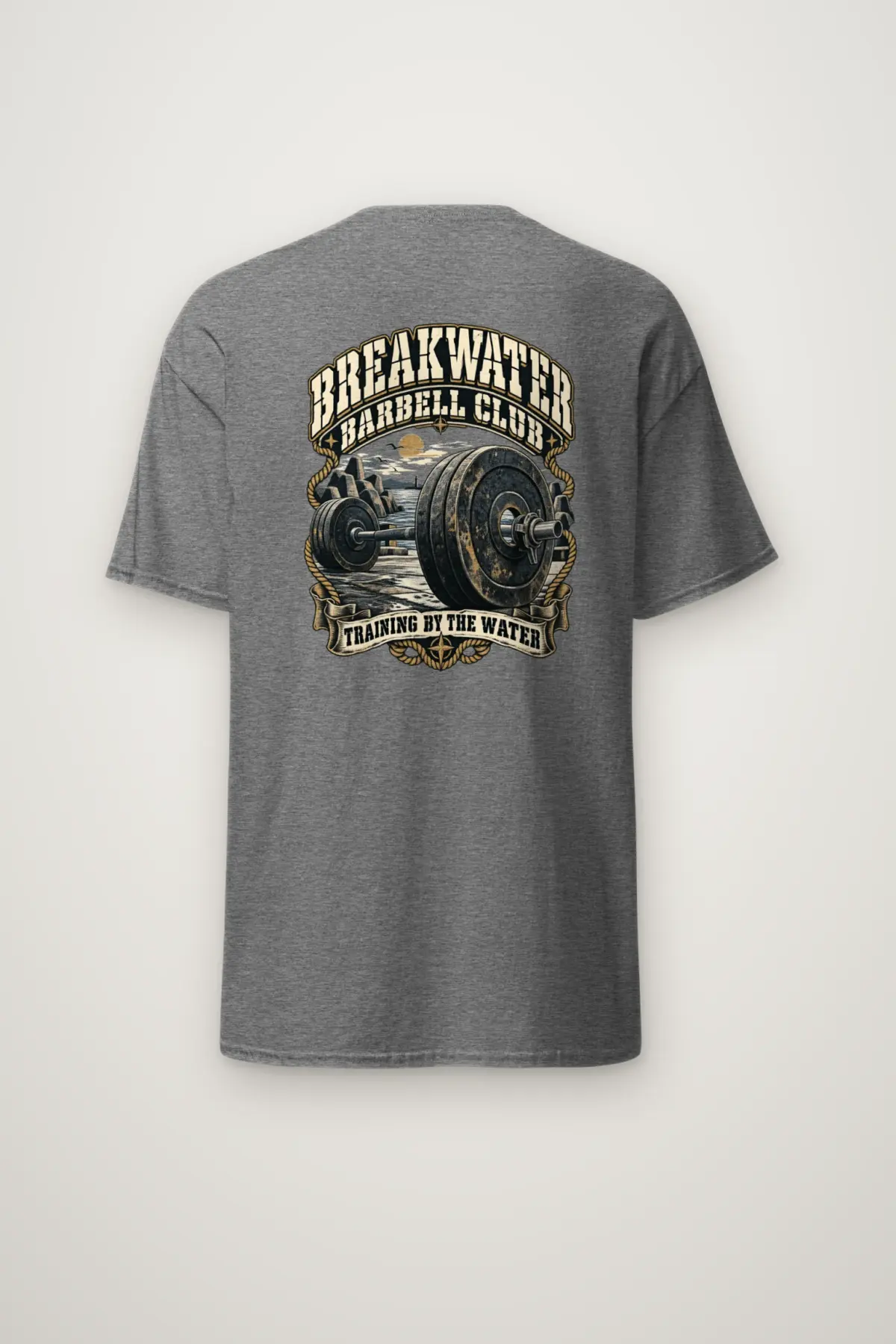 "Breakwater Barbell Club" Heavyweight Unisex Crewneck T-shirt