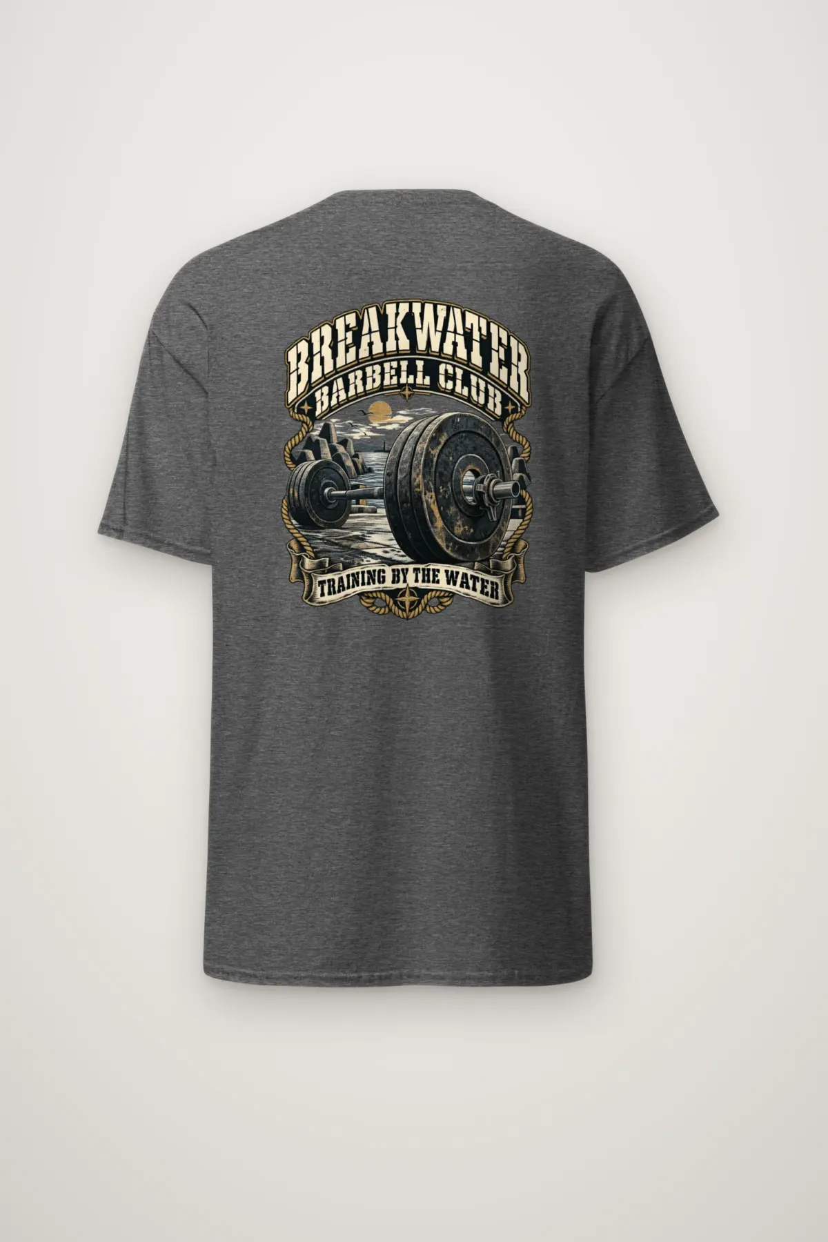 "Breakwater Barbell Club" Heavyweight Unisex Crewneck T-shirt