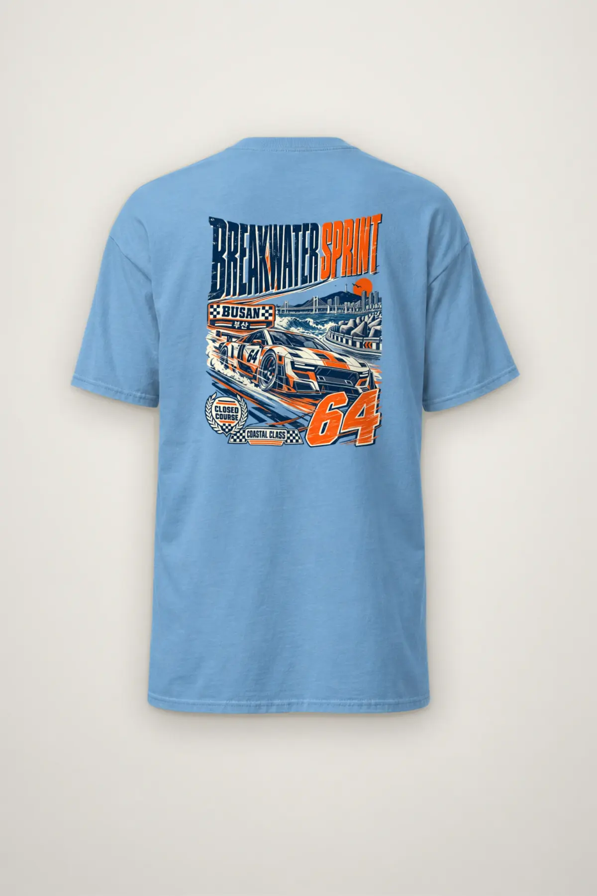 "Breakwater Sprint Busan" Heavyweight Unisex Crewneck T-shirt