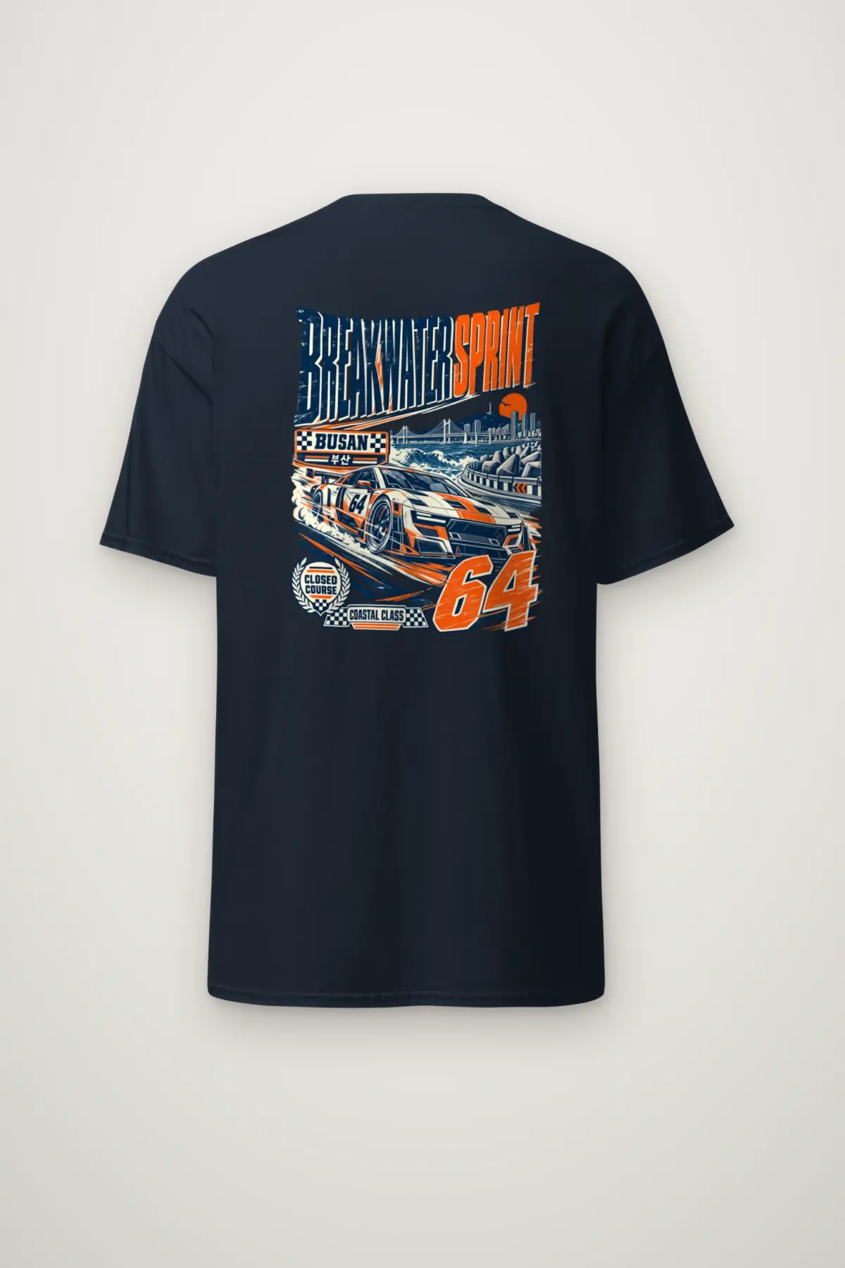 "Breakwater Sprint Busan" Heavyweight Unisex Crewneck T-shirt