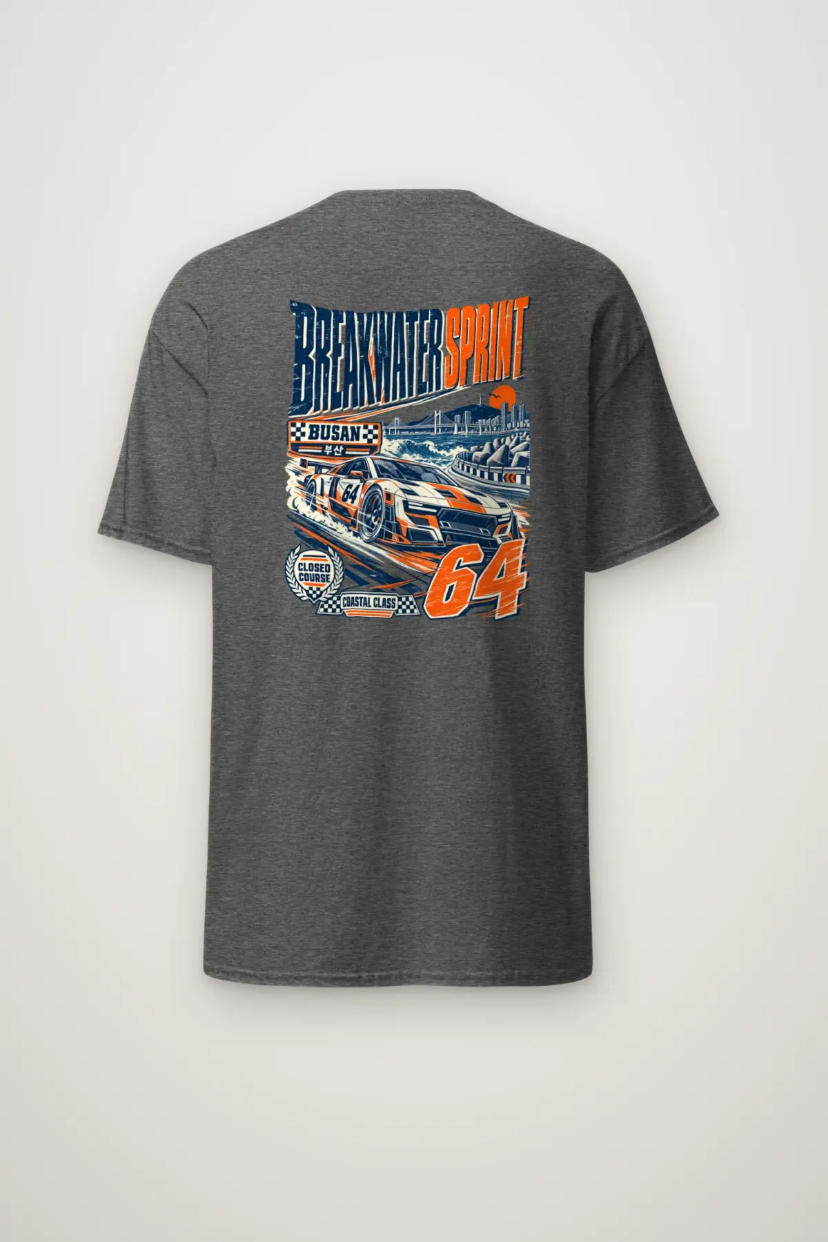 "Breakwater Sprint Busan" Heavyweight Unisex Crewneck T-shirt