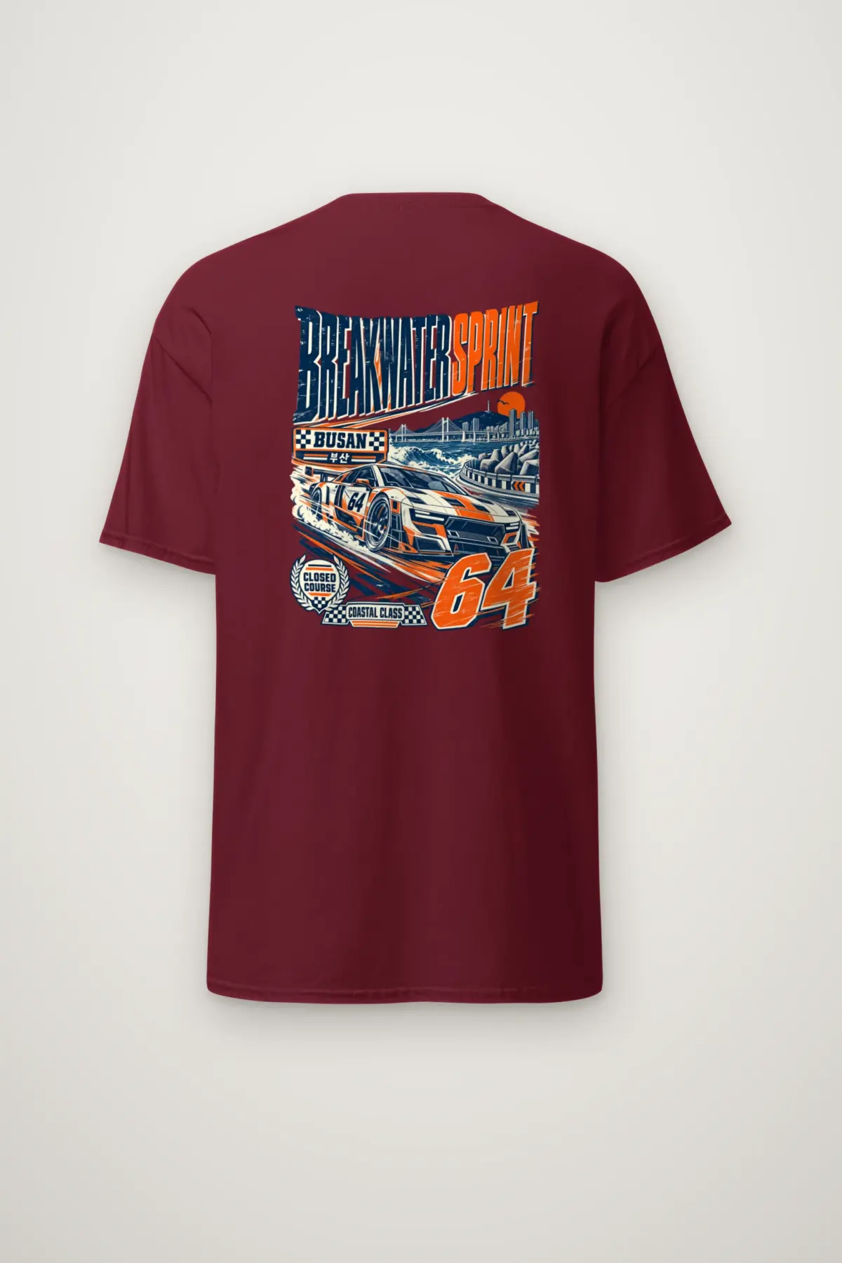 "Breakwater Sprint Busan" Heavyweight Unisex Crewneck T-shirt