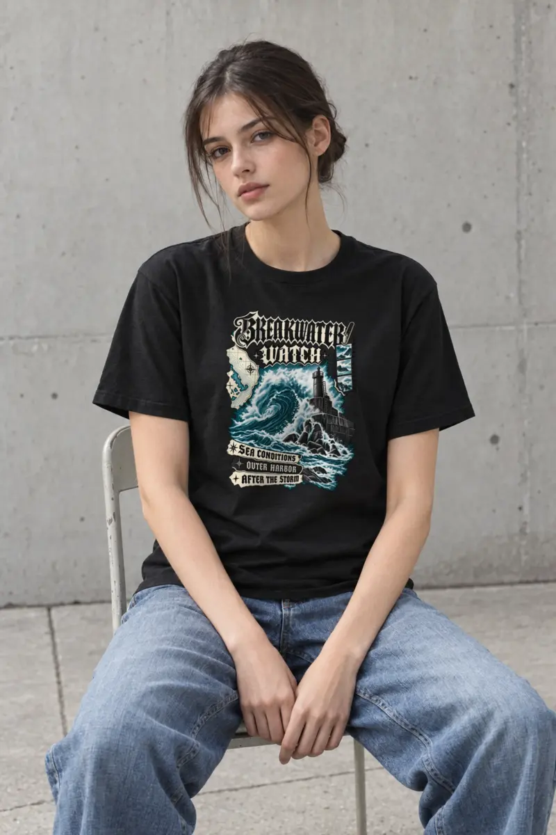 “Breakwater Watch” Heavyweight Unisex Crewneck T-shirt