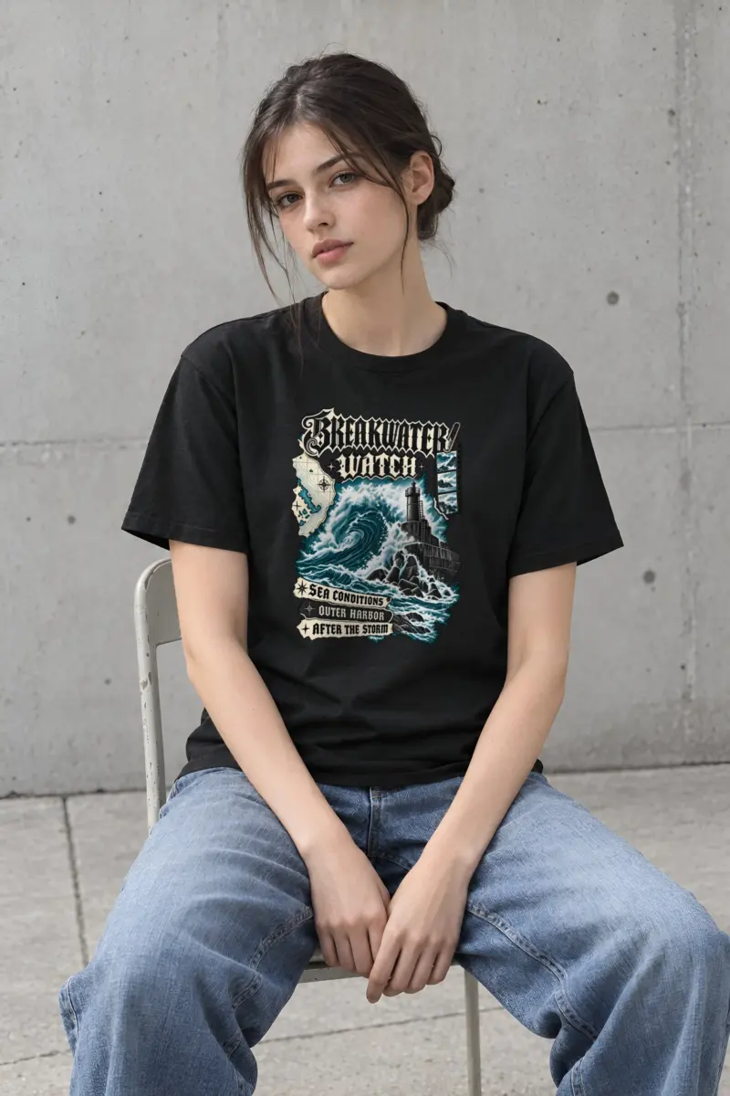 "Breakwater Watch" Heavyweight Unisex Crewneck T-shirt