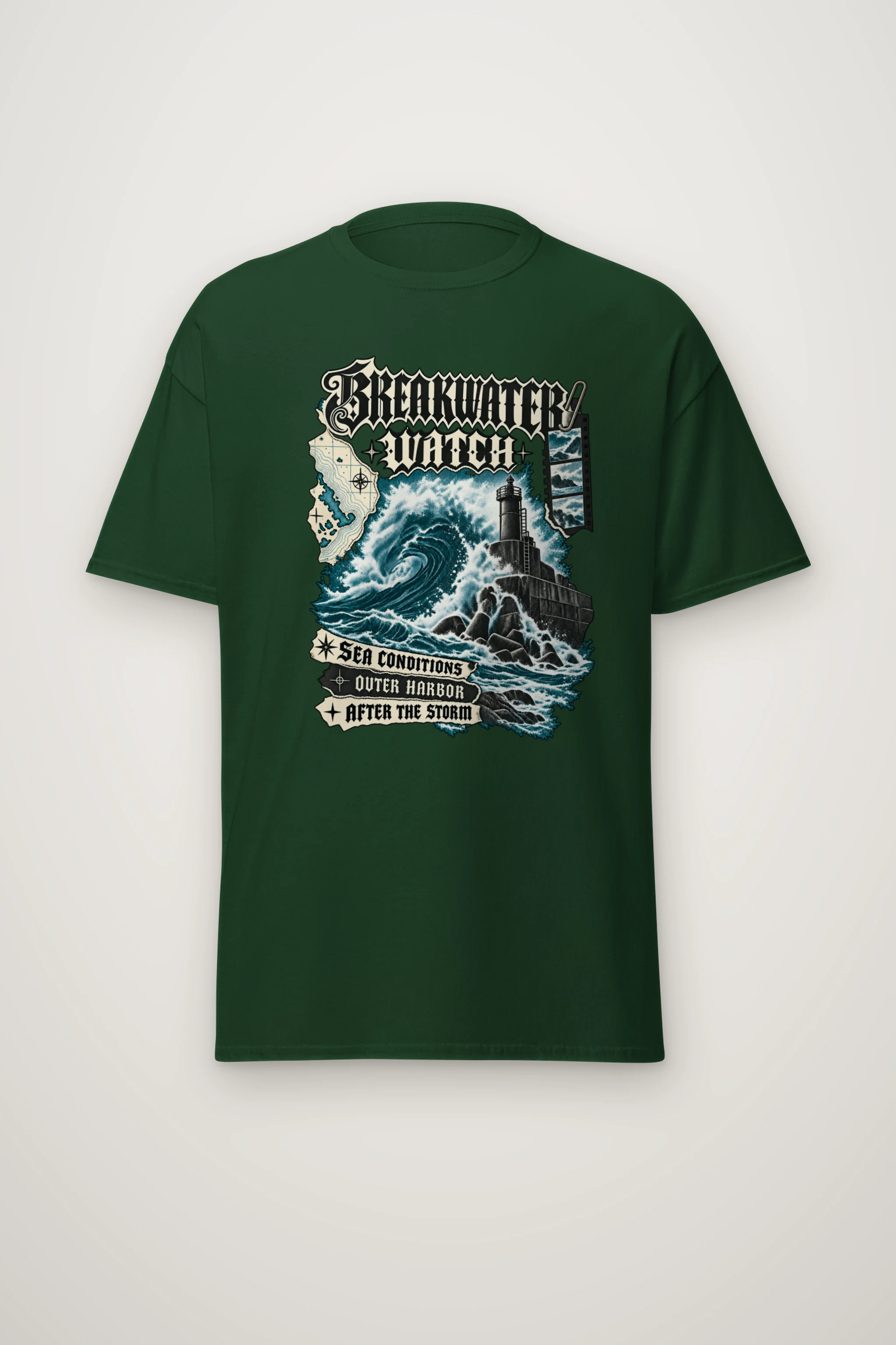 "Breakwater Watch" Heavyweight Unisex Crewneck T-shirt