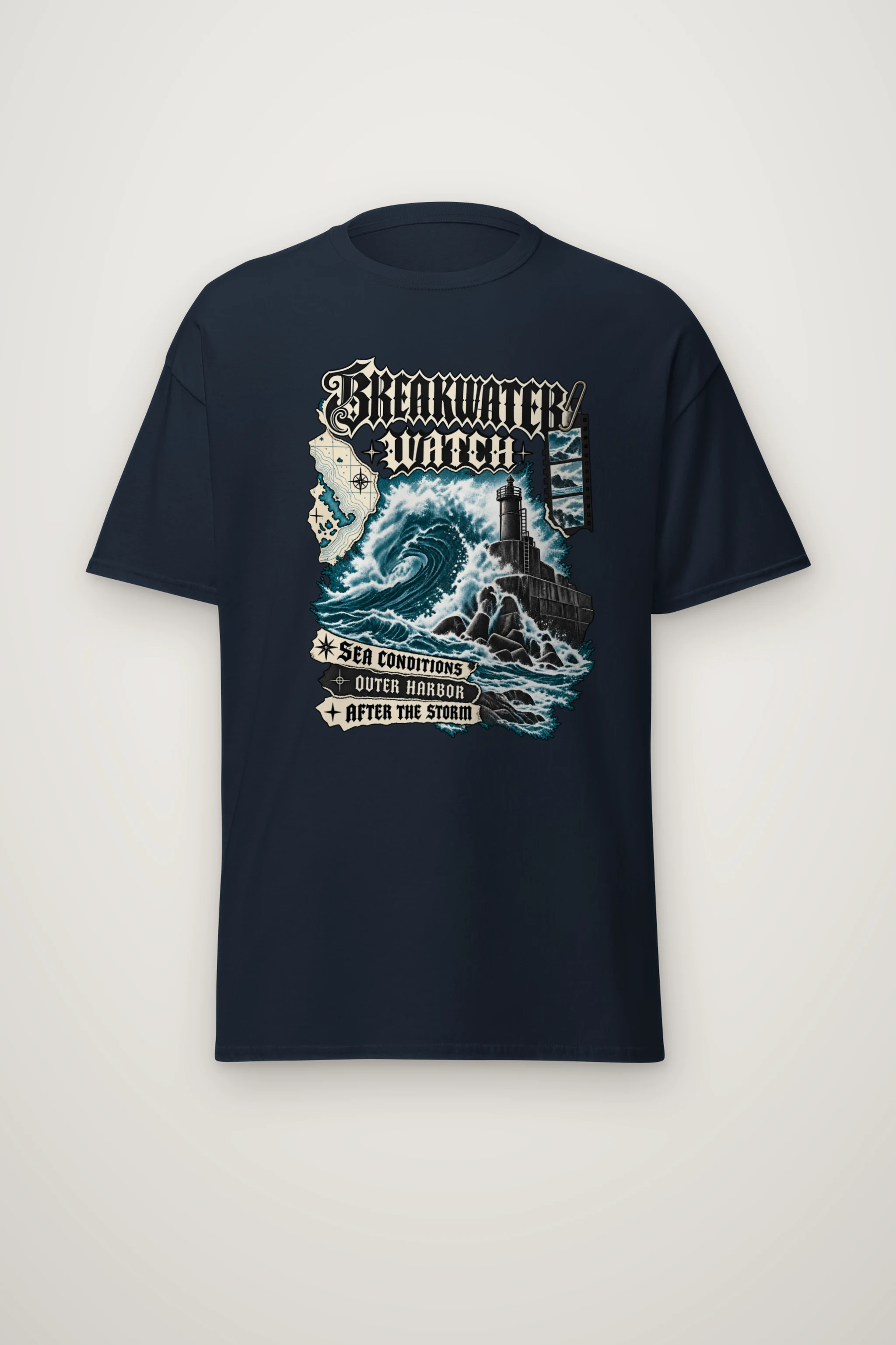 "Breakwater Watch" Heavyweight Unisex Crewneck T-shirt