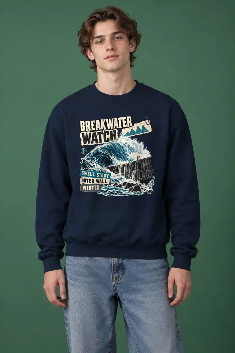 "Breakwater Watch Swell Study" Heavy Blend Unisex Crewneck Sweatshirt
