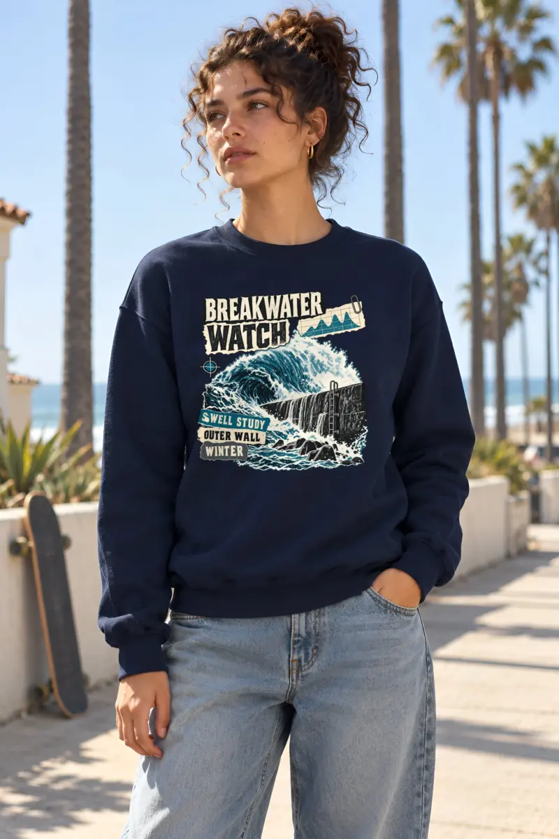 "Breakwater Watch Swell Study" Heavy Blend Unisex Crewneck Sweatshirt