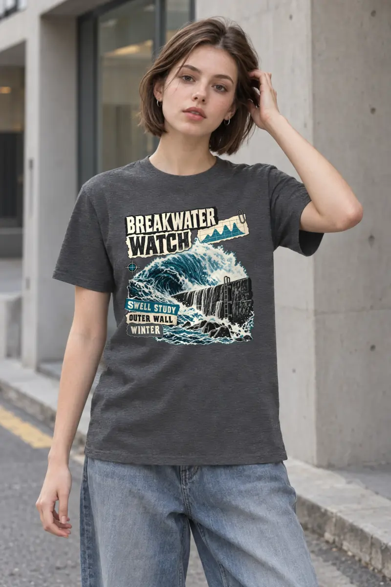 "Breakwater Watch Swell Study" Heavyweight Unisex Crewneck T-shirt