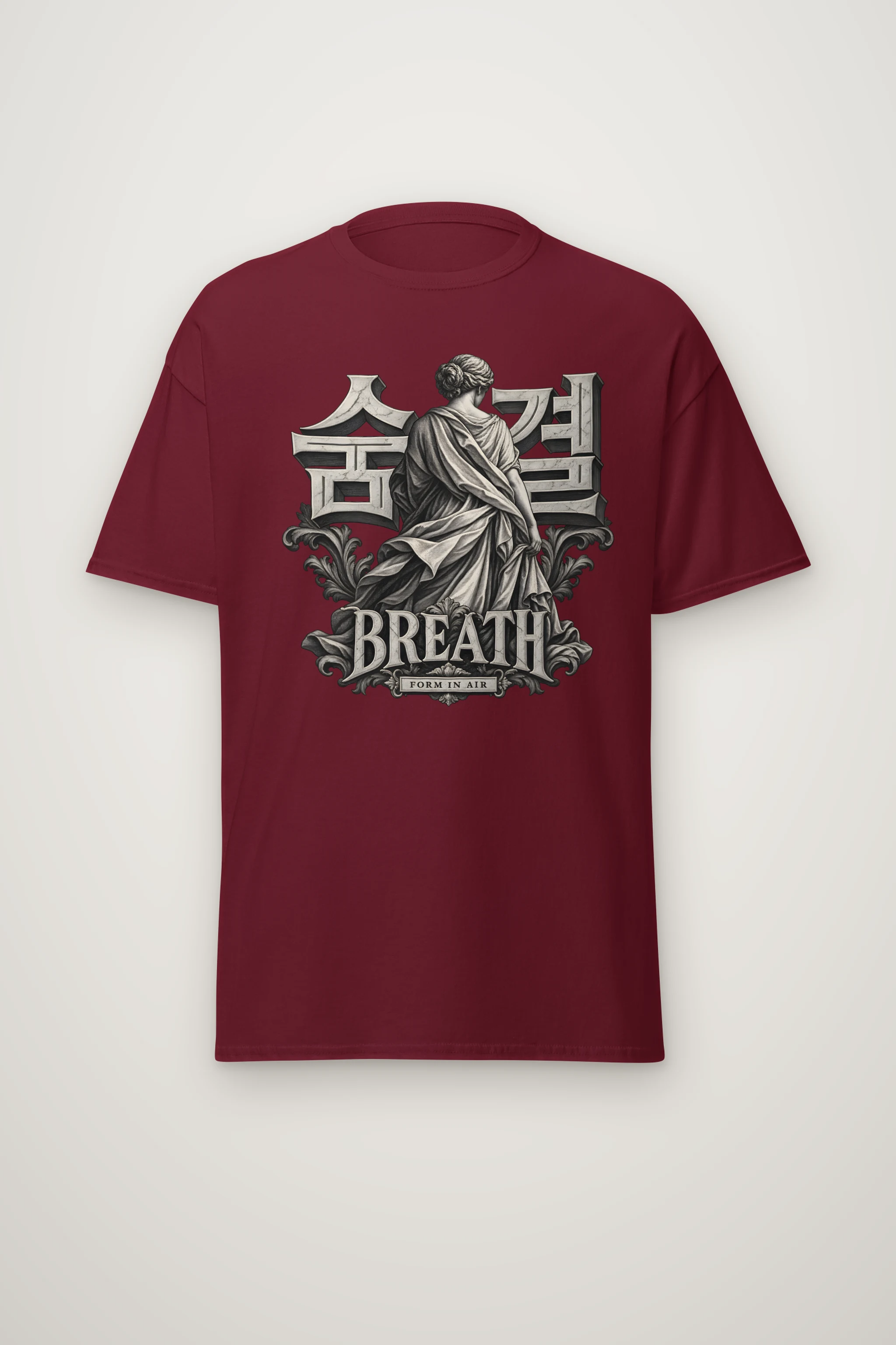 "Breath Form in Air" Heavyweight Unisex Crewneck T-shirt