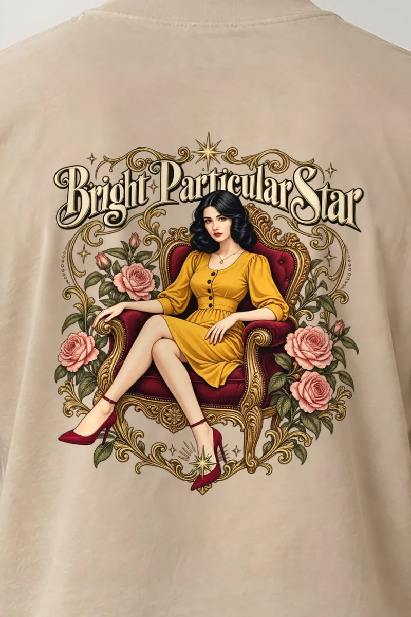"Bright Particular Star" Heavyweight Unisex Crewneck T-shirt