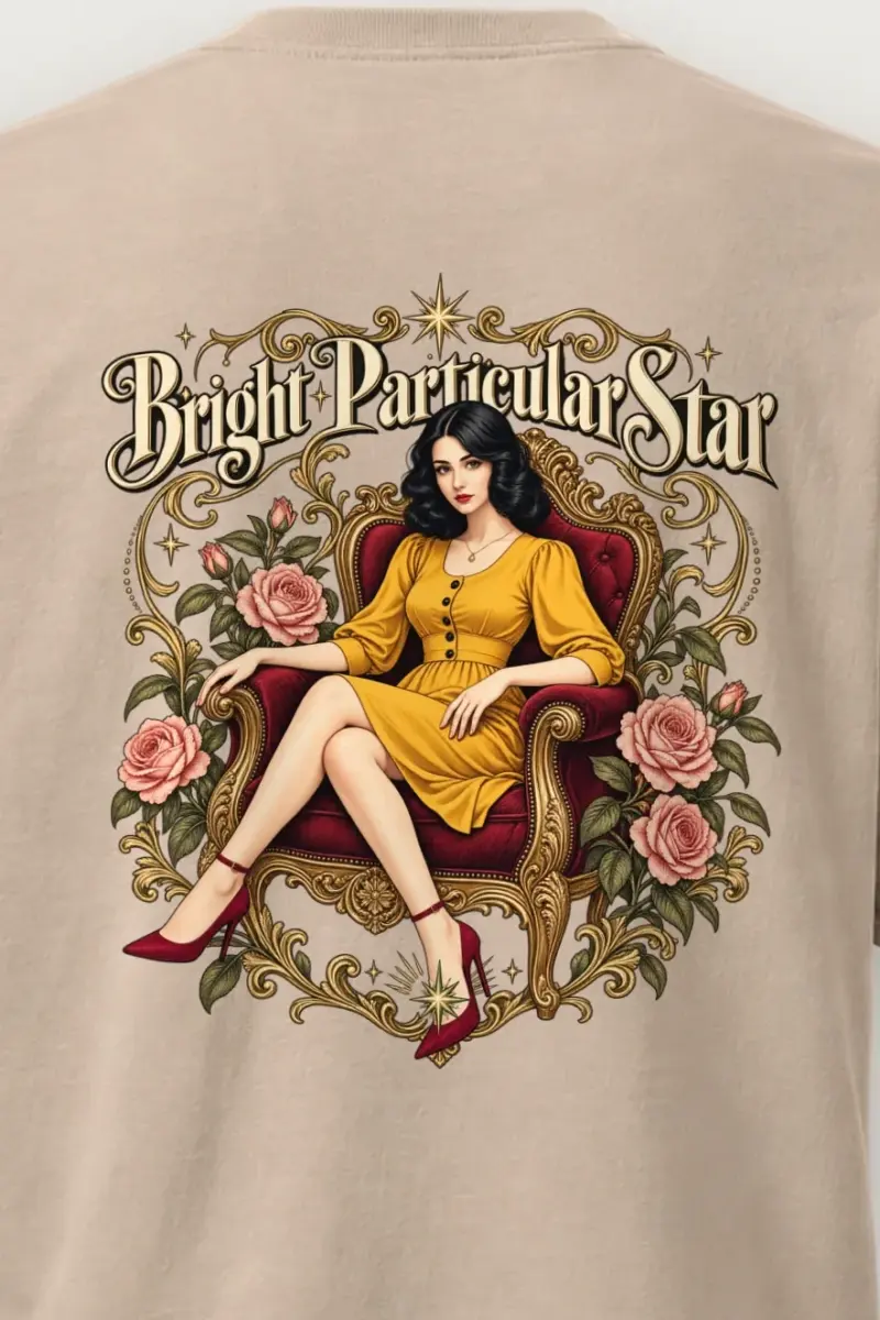 "Bright Particular Star" Heavyweight Unisex Crewneck T-shirt