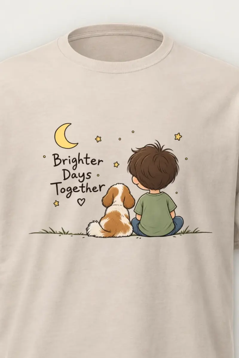"Brighter Days Together" Heavyweight Unisex Crewneck T-shirt