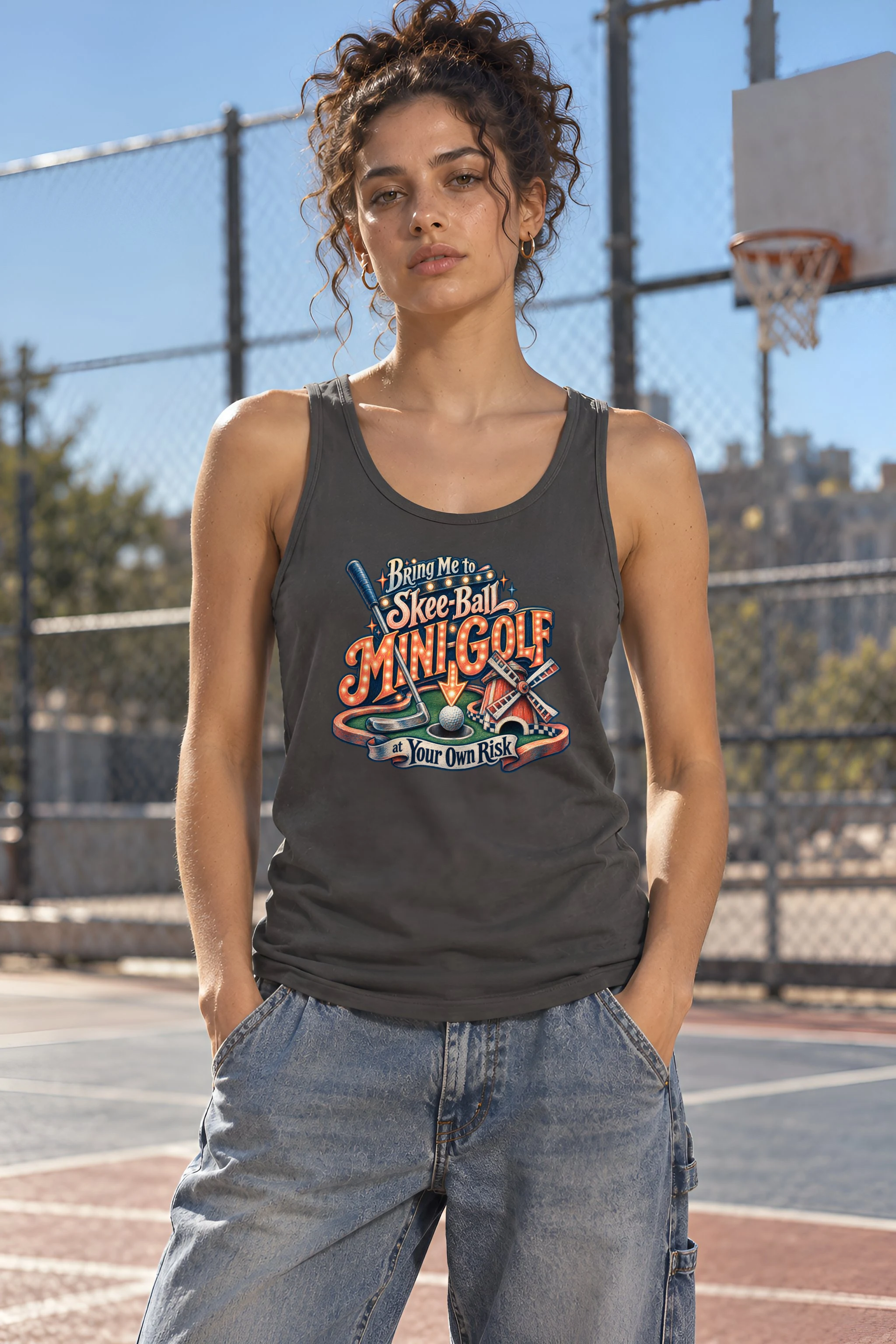 "Bring Me to Mini-Golf" Unisex Jersey Tank