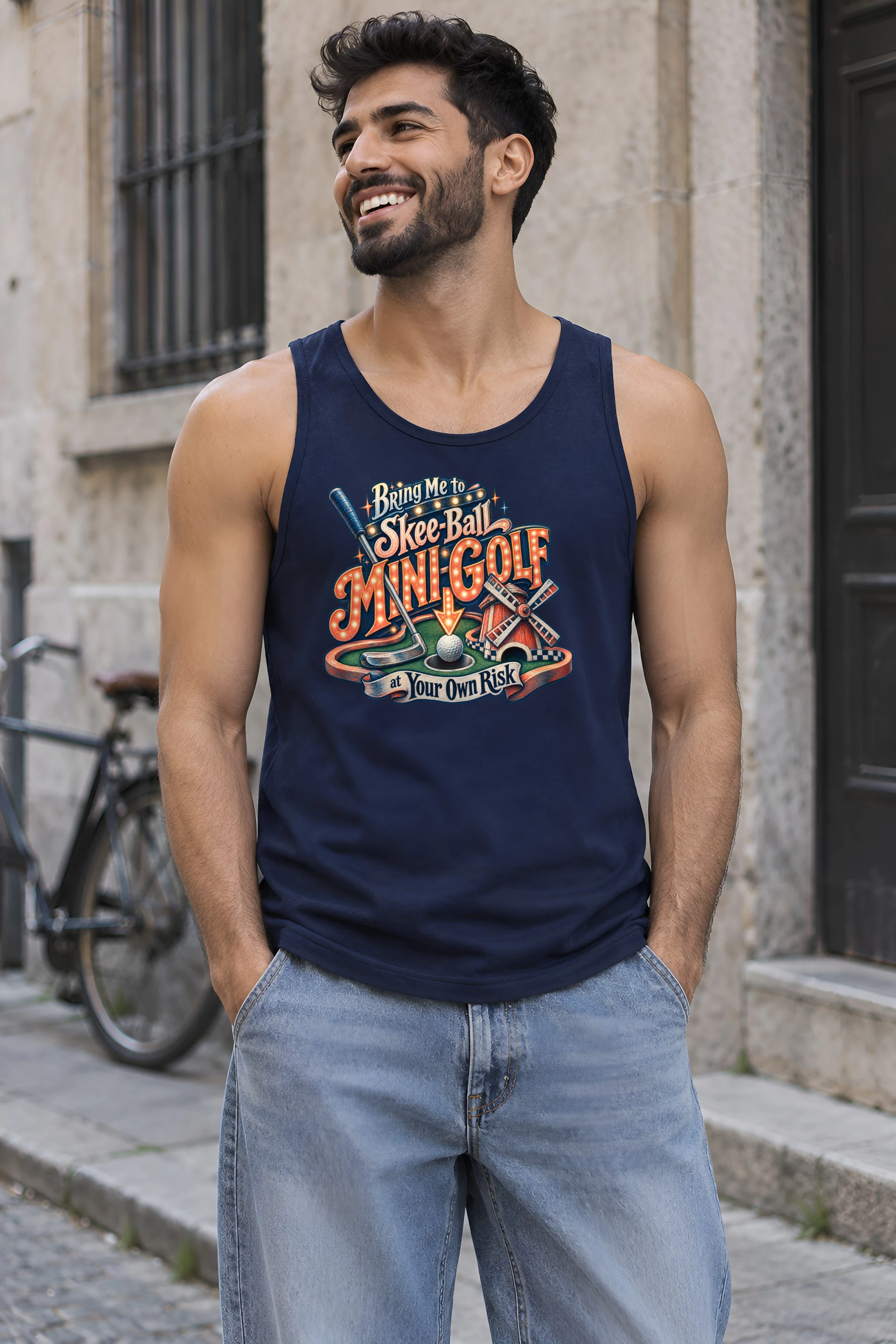 "Bring Me to Mini-Golf" Unisex Jersey Tank