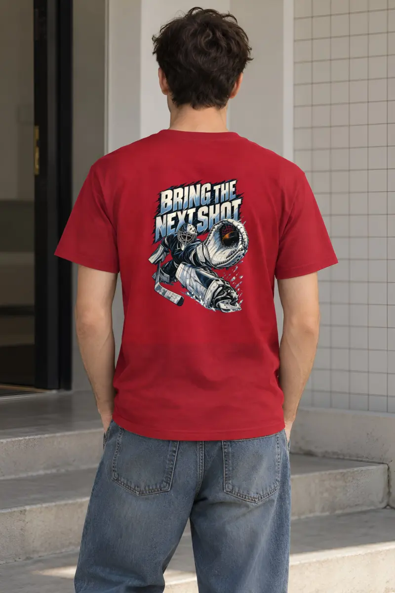 “Bring the Next Shot” Heavyweight Unisex Crewneck T-shirt