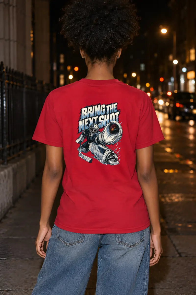 "Bring the Next Shot" Heavyweight Unisex Crewneck T-shirt