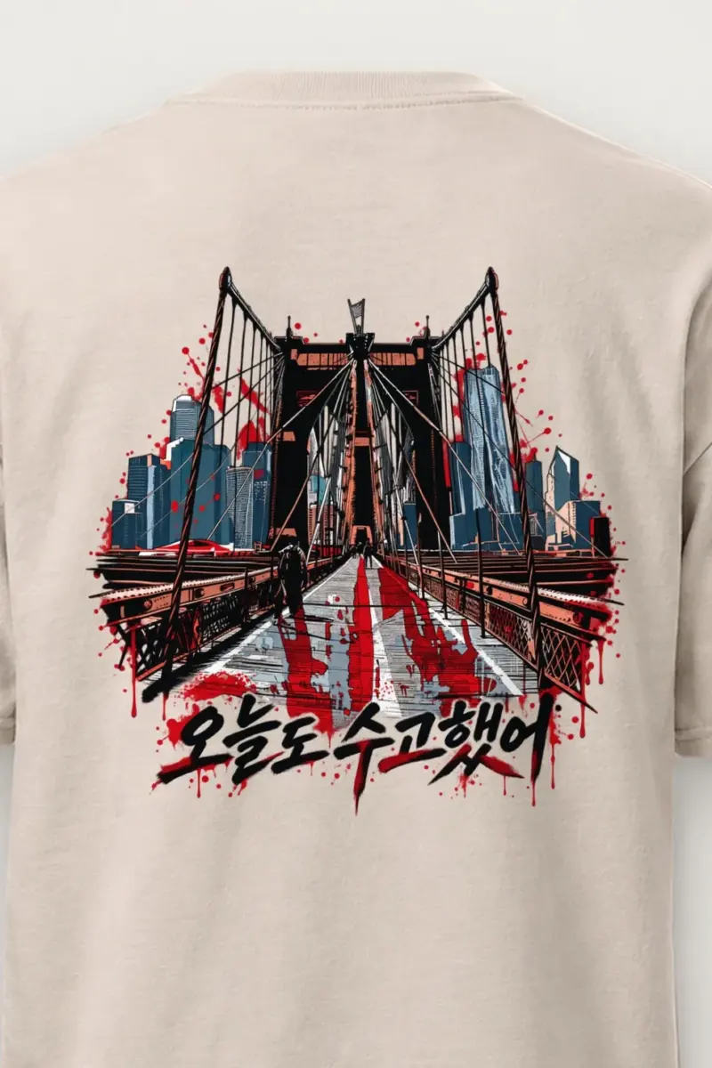 "Brooklyn After Hours" Heavyweight Unisex Crewneck T-shirt