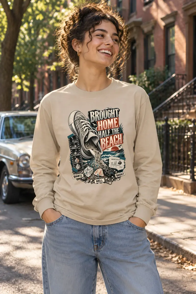 "Brought Home Half The Beach" Unisex Longsleeve T-shirt