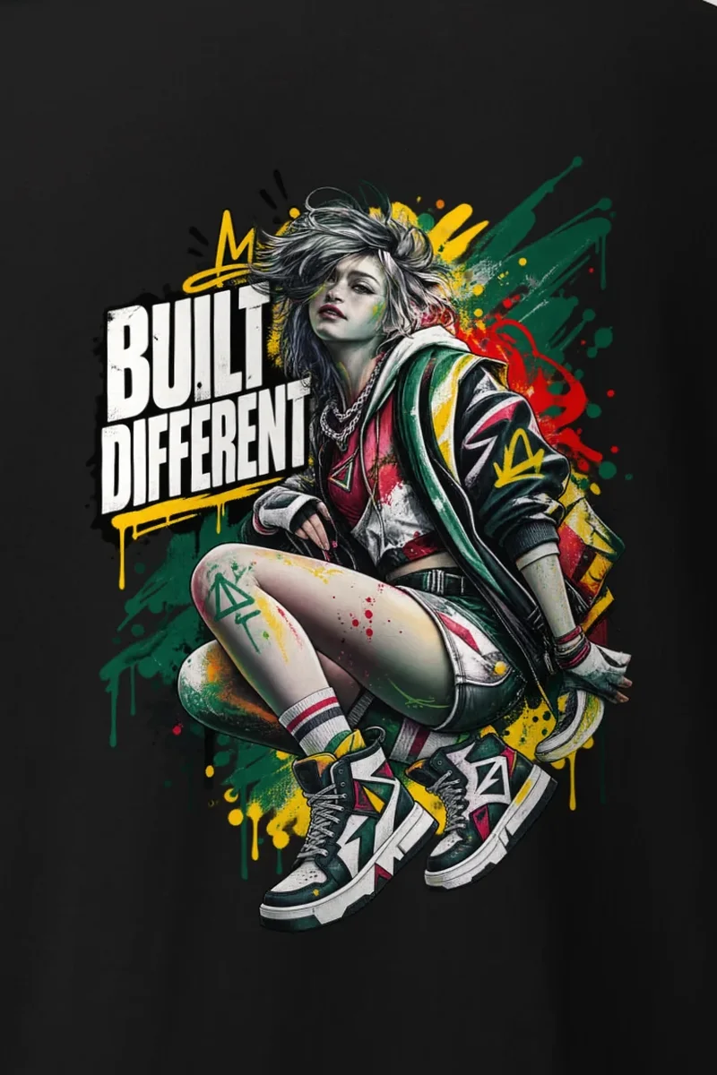 "Built Different" Heavyweight Unisex Crewneck T-shirt