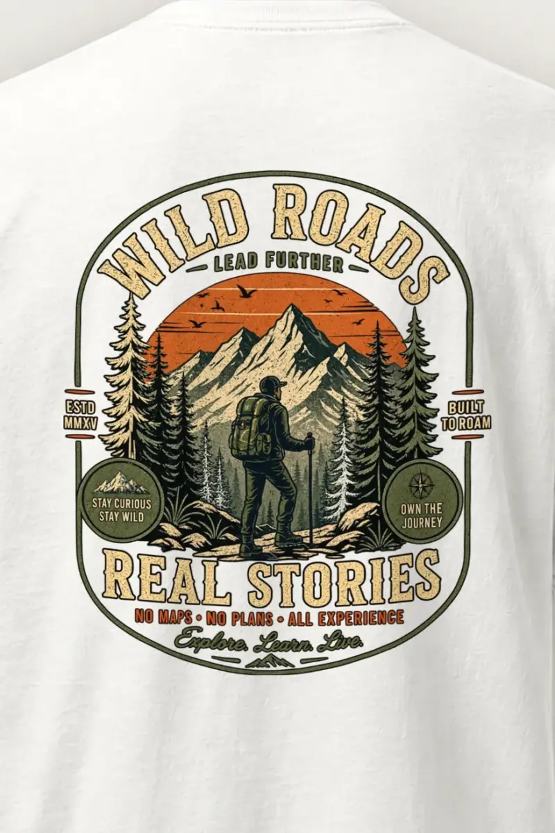 "Built To Roam" Heavyweight Unisex Crewneck T-shirt