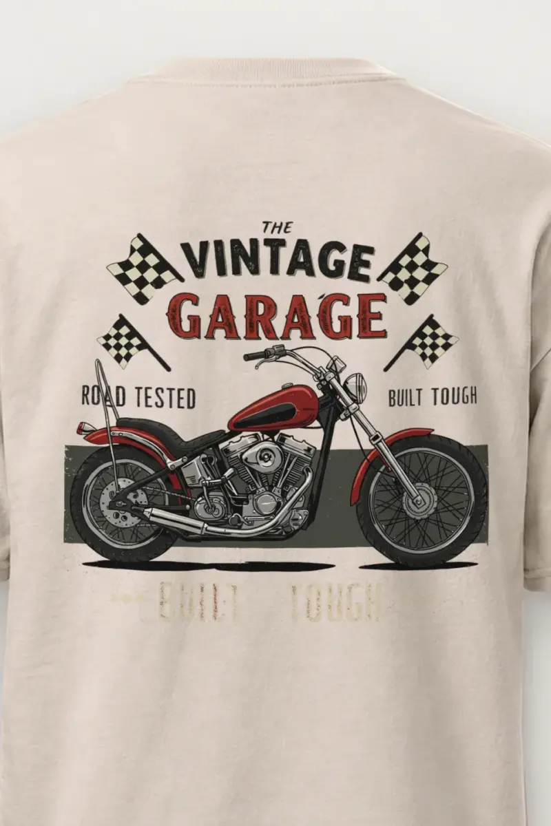 "Built Tough Road Tested" Heavyweight Unisex Crewneck T-shirt