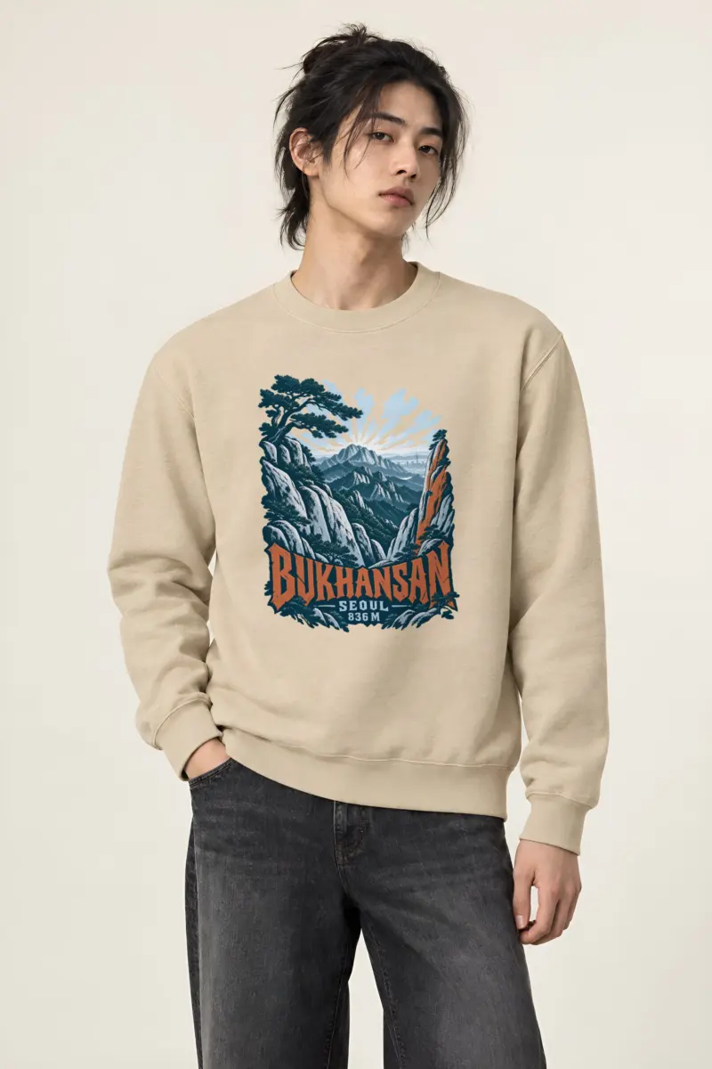 “Bukhansan Granite Window” Heavy Blend Unisex Crewneck Sweatshirt