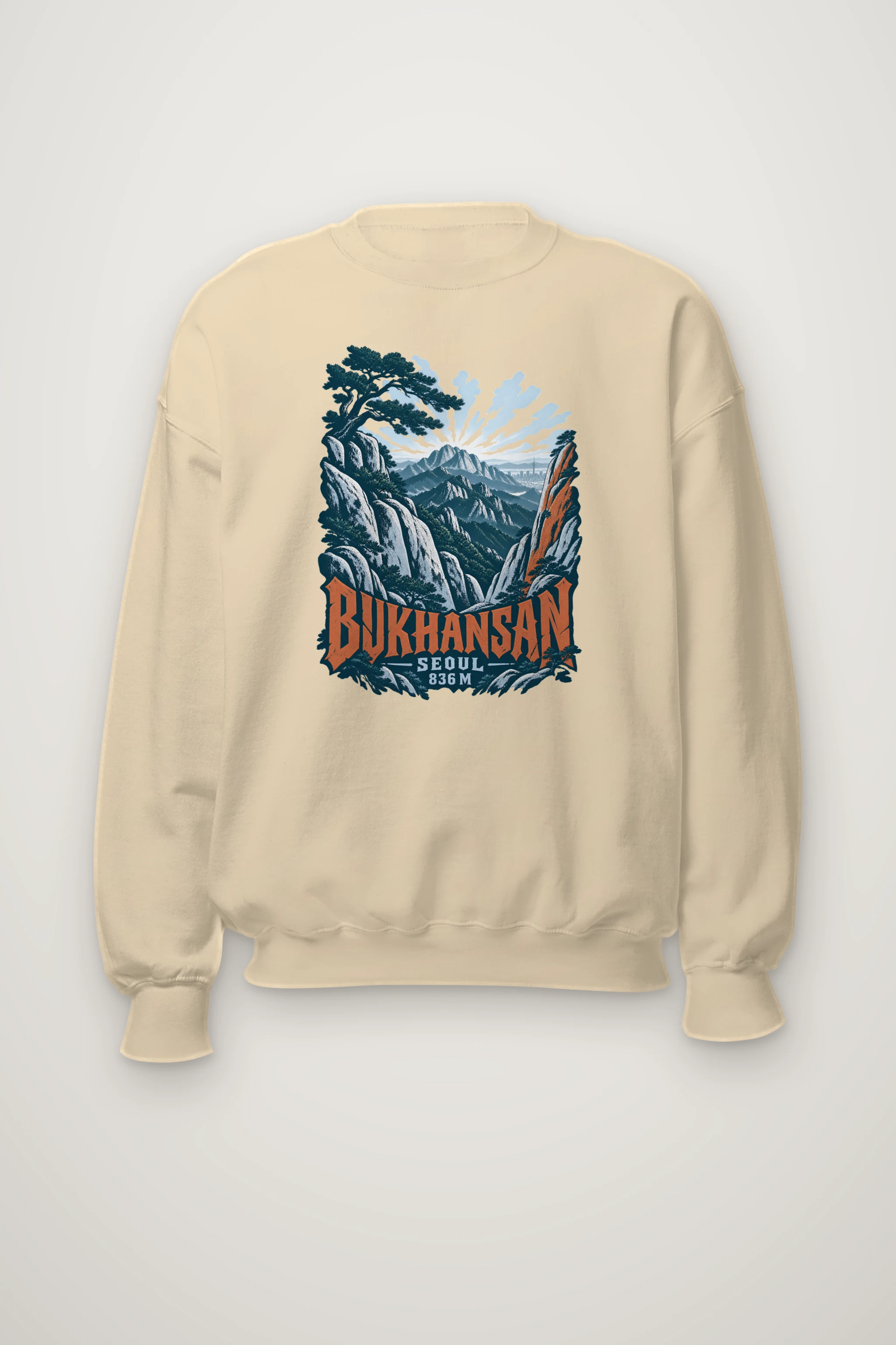 "Bukhansan Granite Window" Heavy Blend Unisex Crewneck Sweatshirt
