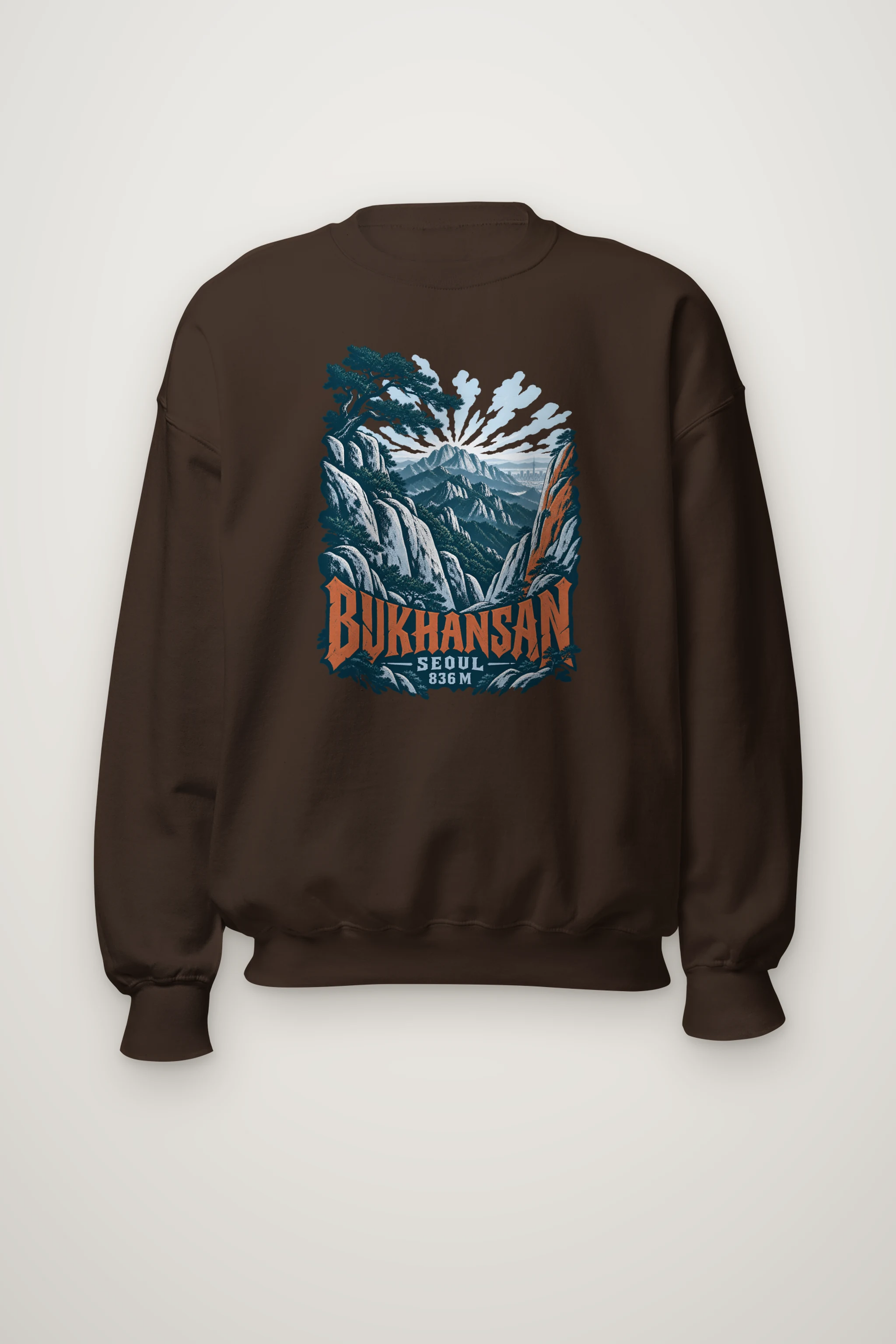 "Bukhansan Granite Window" Heavy Blend Unisex Crewneck Sweatshirt