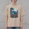 "Bukhansan Granite Window" Men's Oversized Heavyweight Crewneck T-Shirt
