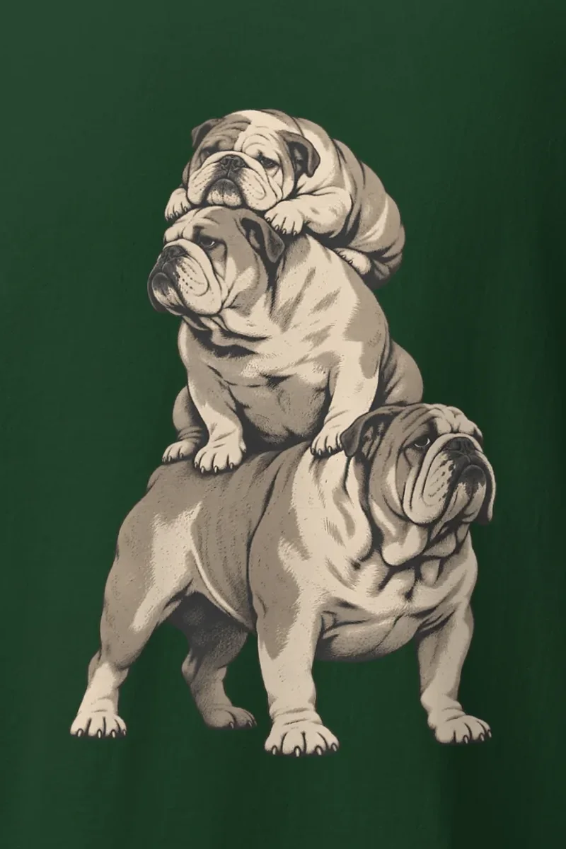 "Bulldog Balance" Heavyweight Unisex Crewneck T-shirt