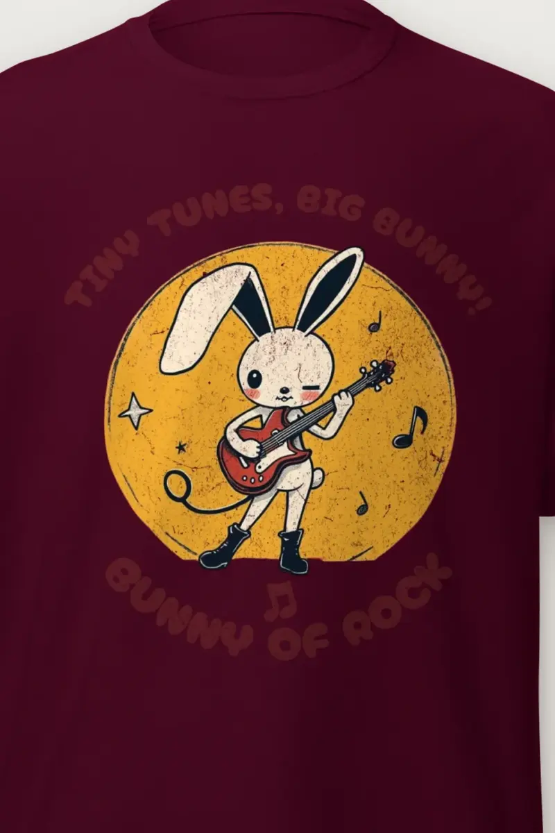 "Bunny of Rock" Heavyweight Unisex Crewneck T-shirt