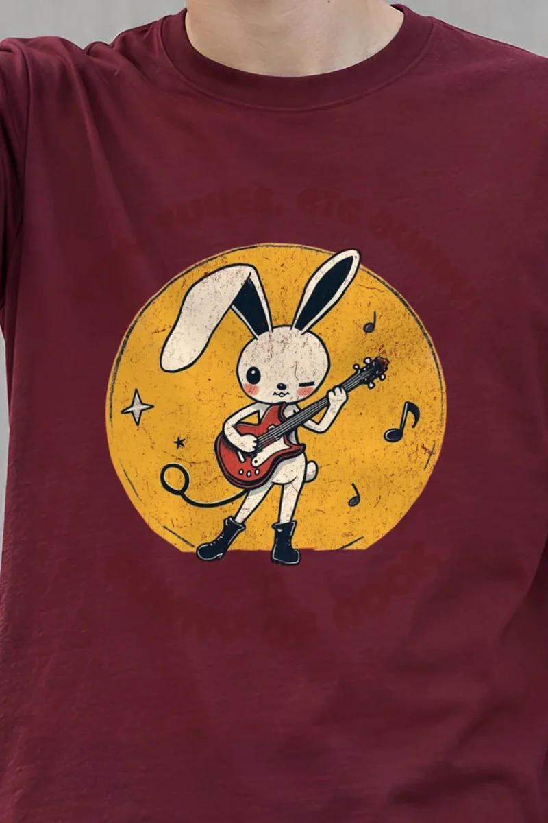 "Bunny of Rock" Heavyweight Unisex Crewneck T-shirt