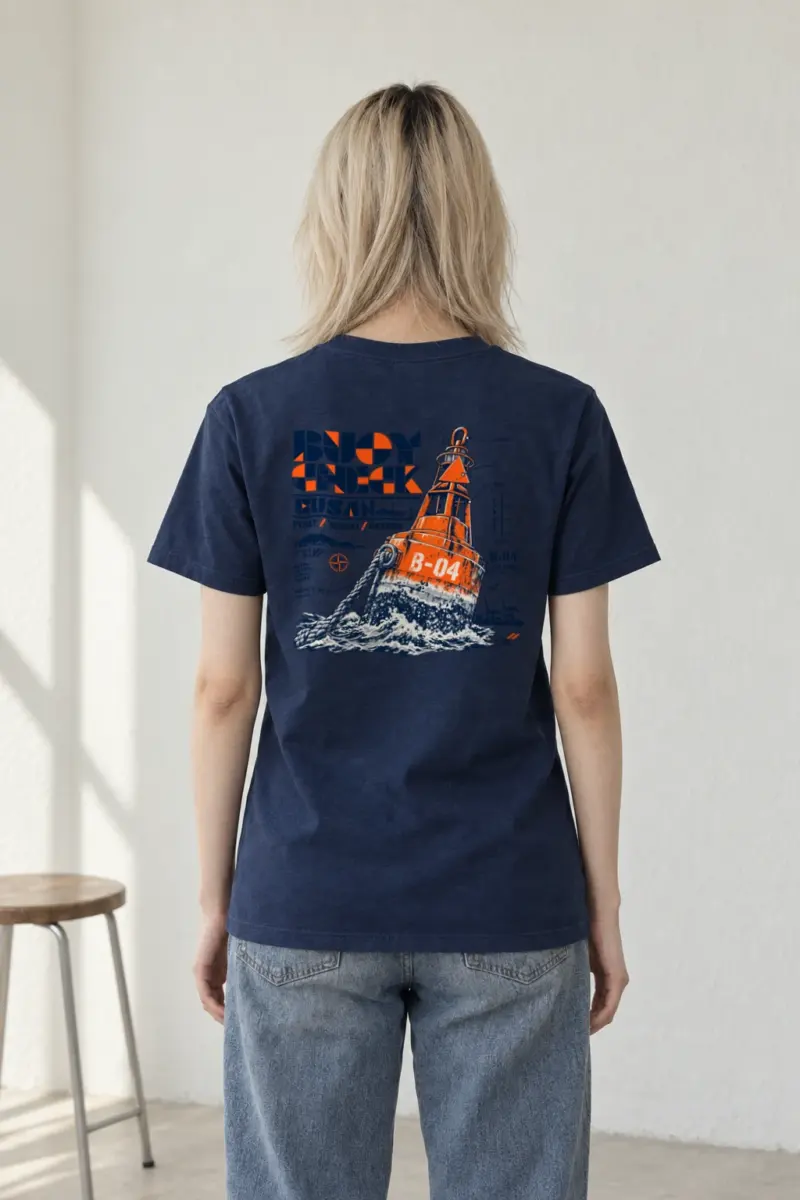 "Buoy Check Busan" Heavyweight Unisex Crewneck T-shirt