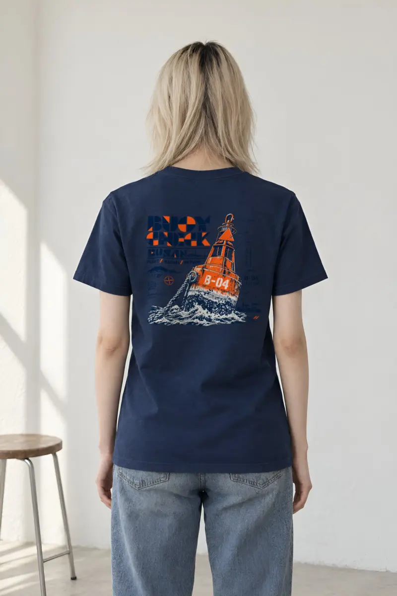 "Buoy Check Busan" Heavyweight Unisex Crewneck T-shirt
