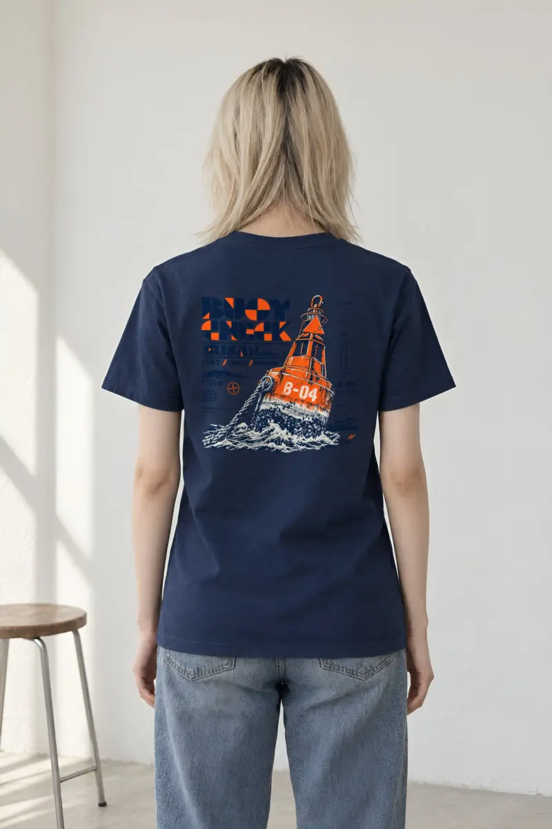 "Buoy Check Busan" Heavyweight Unisex Crewneck T-shirt