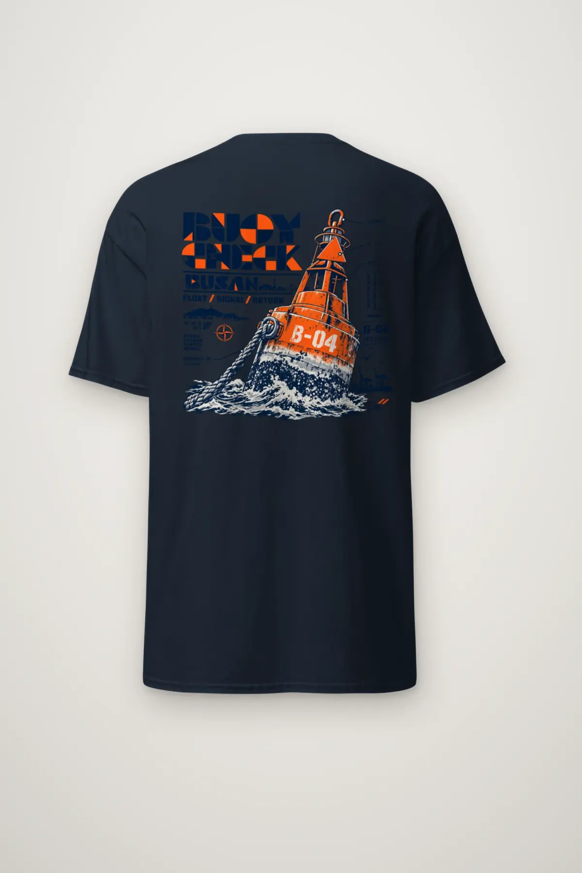 "Buoy Check Busan" Heavyweight Unisex Crewneck T-shirt